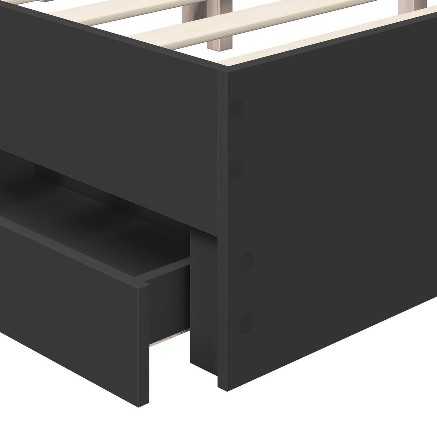 vidaXL Σκελετός Κρεβατιού Μαύρο 200 x 200 cm Μηχανήματος Ξύλο