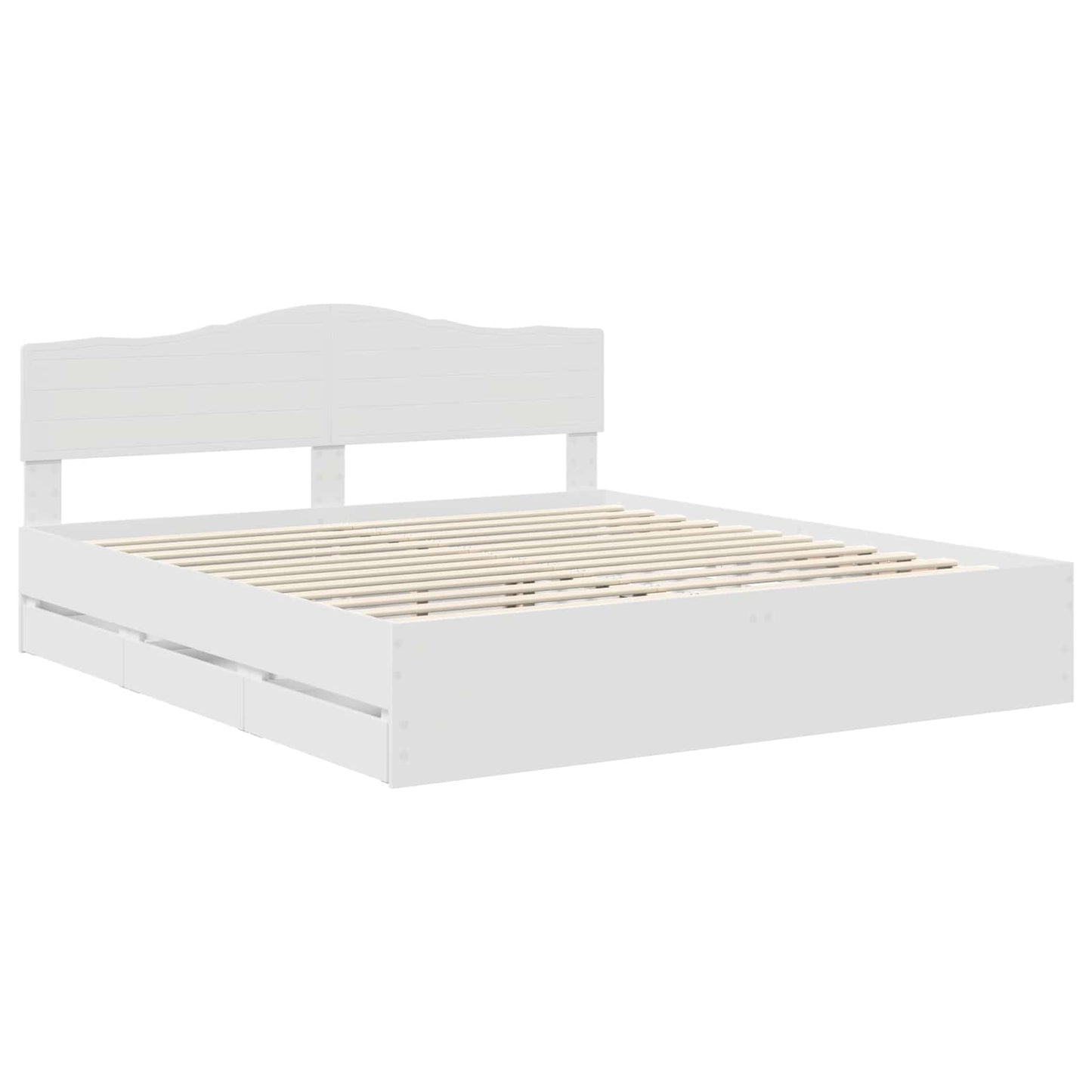 vidaXL Σκελετός Κρεβατιού Λευκό 180 x 200 cm Μηχανήματος Ξύλο