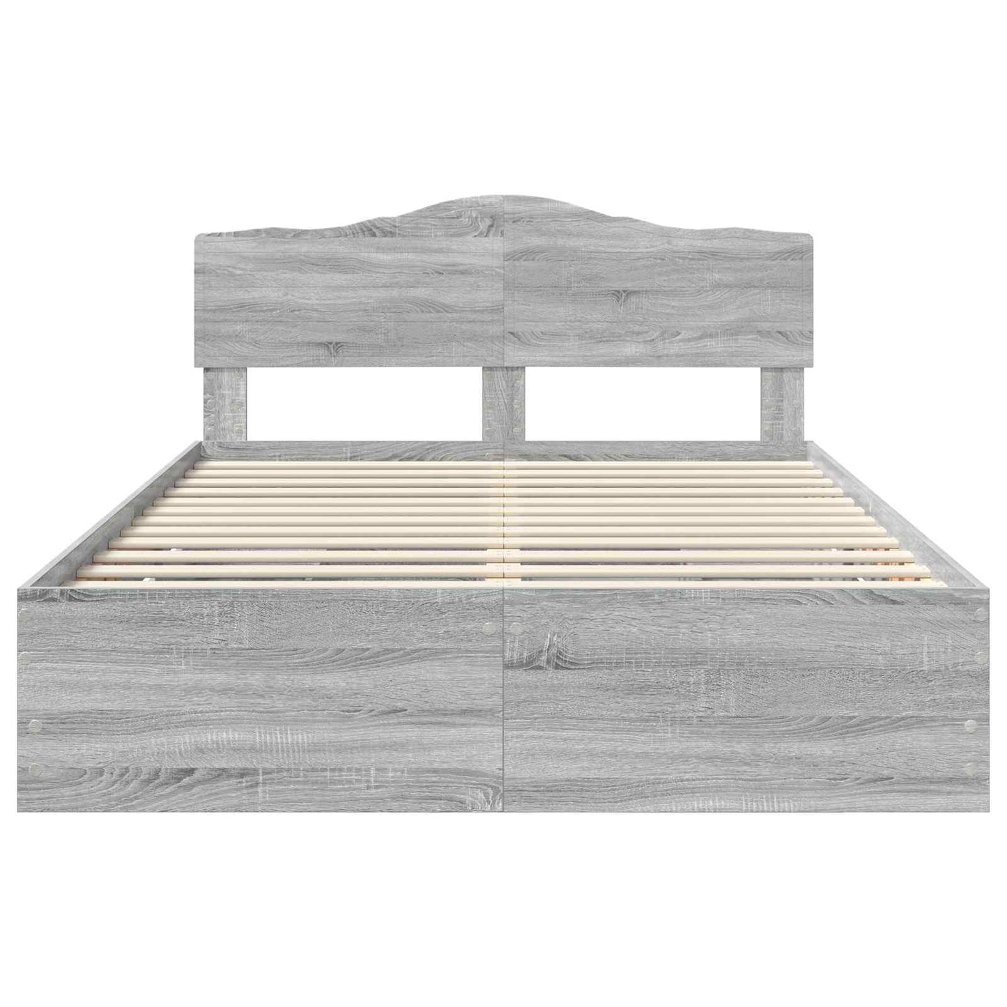 vidaXL Σκελετός Κρεβατιού Γκρίζο Σονομα 160 x 200 cm Μηχανήματος Ξύλο