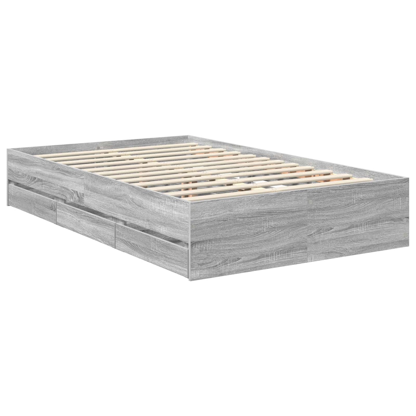 vidaXL Σκελετός Κρεβατιού Γκρίζο Σονομα 120 x 190 cm Μηχανήματος Ξύλο