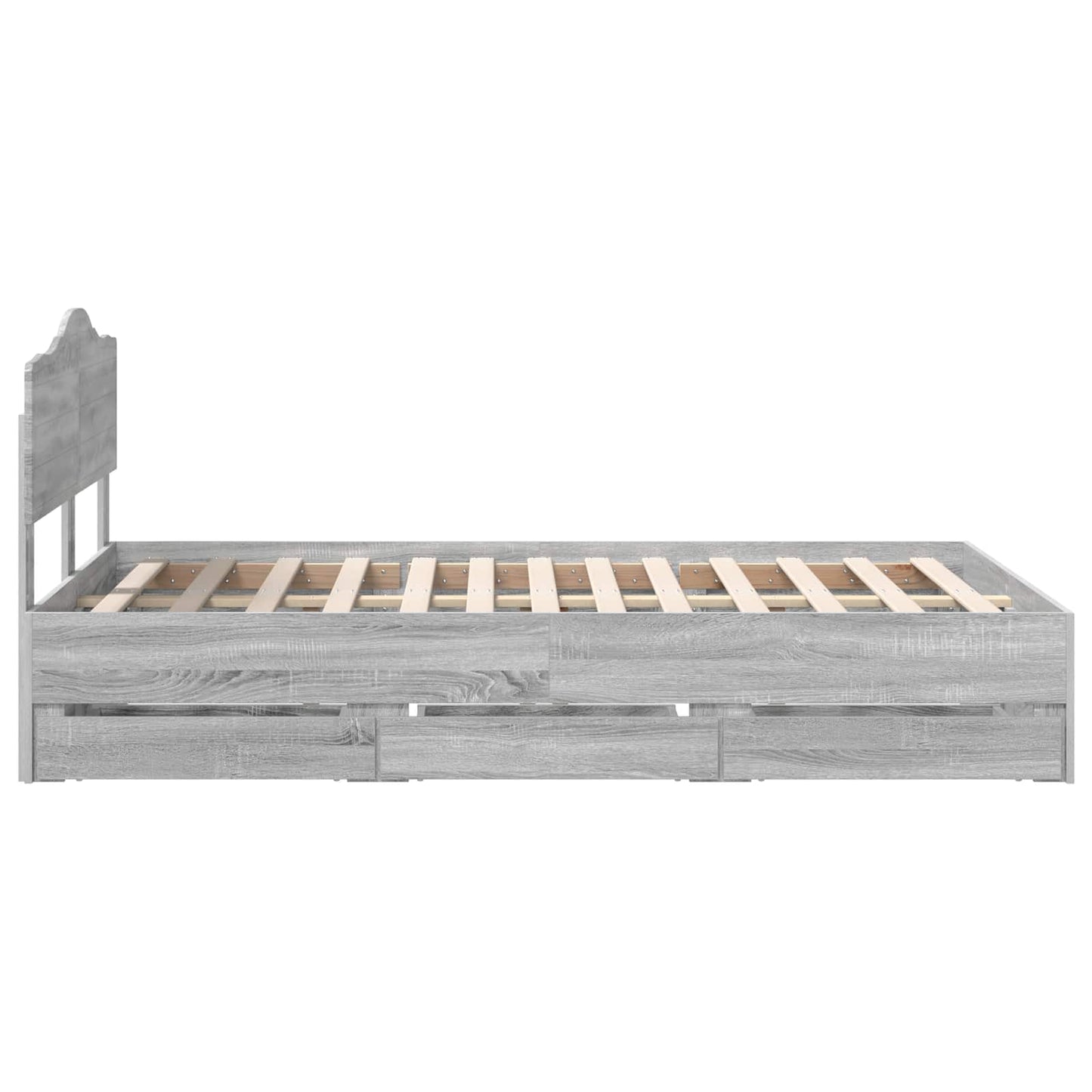 vidaXL Σκελετός Κρεβατιού Γκρίζο Σονομα 120 x 190 cm Μηχανήματος Ξύλο