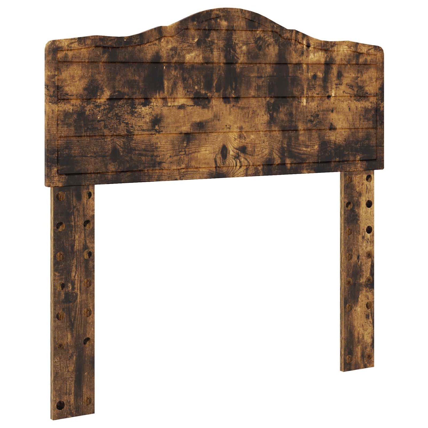 vidaXL Σκελετός Κρεβατιού Καπνιστό Δρύς 90 x 200 cm Μηχανήματος Ξύλο