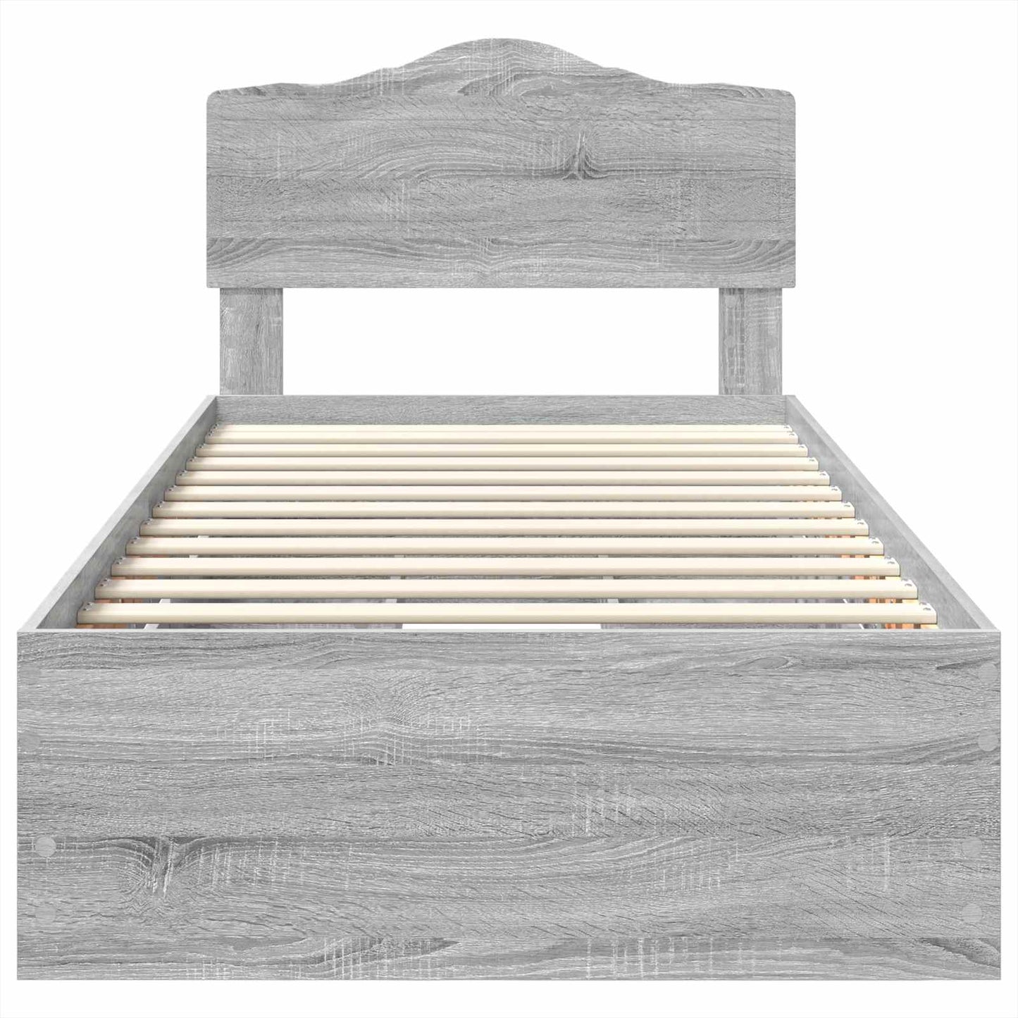 vidaXL Σκελετός Κρεβατιού Γκρίζο Σονομα 90 x 190 cm Μηχανήματος Ξύλο