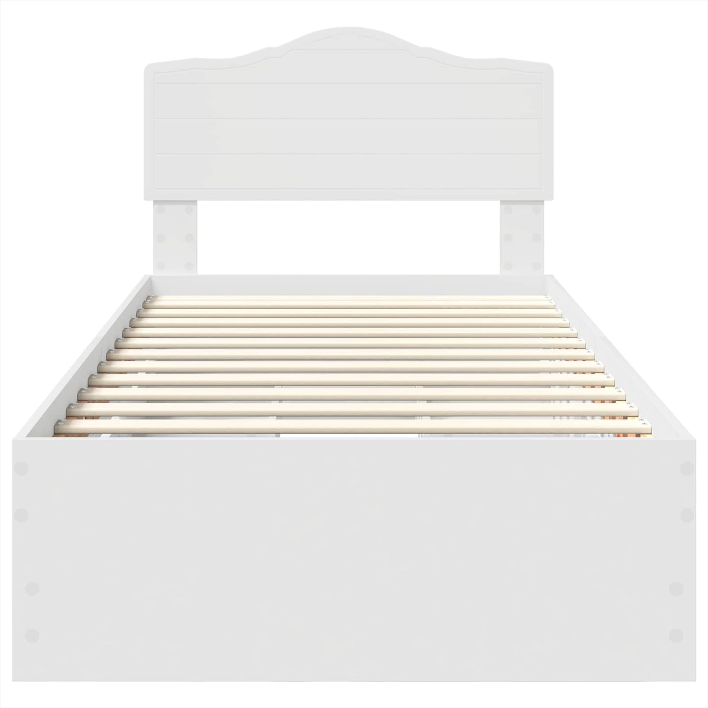 vidaXL Σκελετός Κρεβατιού Λευκό 75 x 190 cm Μηχανήματος Ξύλο