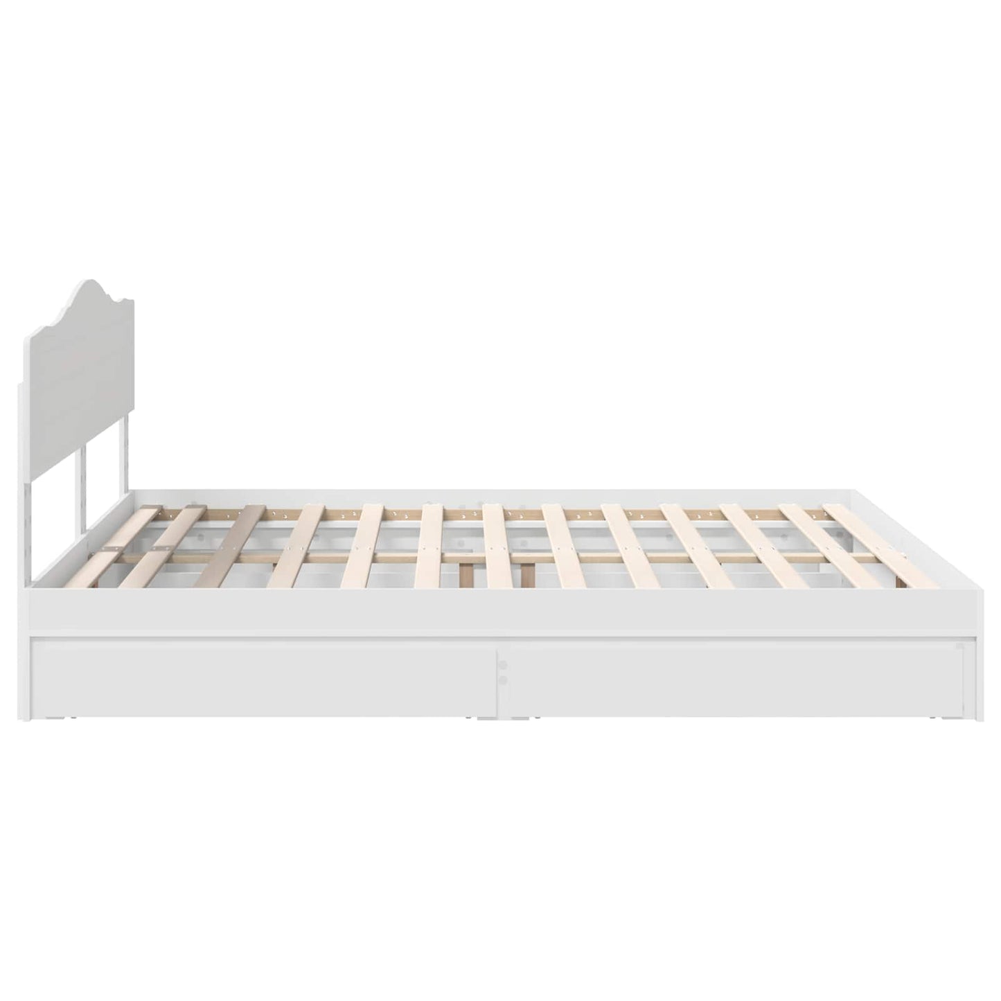 vidaXL Κρεβάτι Αποθήκης Λευκό 180 x 200 cm Επεξεργασμένο ξύλο