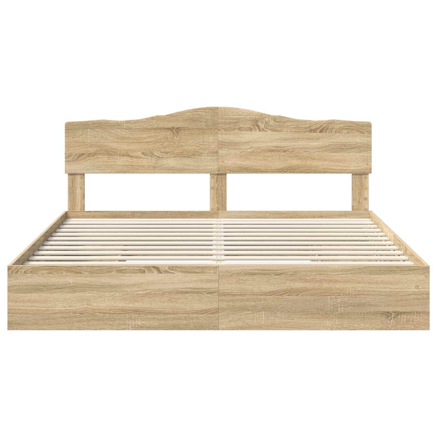 vidaXL Κρεβάτι Αποθήκης Δρύς Sonoma 180 x 200 cm Επεξεργασμένο ξύλο