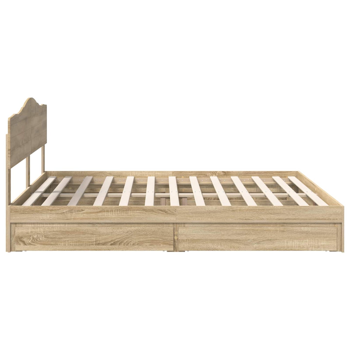 vidaXL Κρεβάτι Αποθήκης Δρύς Sonoma 180 x 200 cm Επεξεργασμένο ξύλο