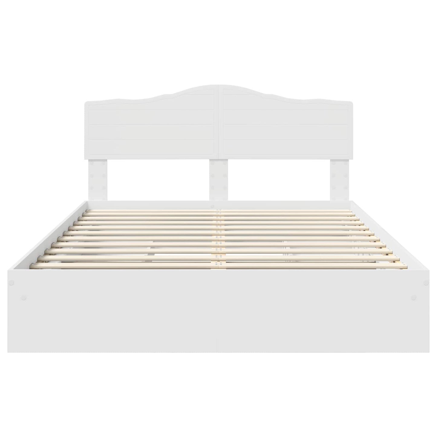 vidaXL Κρεβάτι Αποθήκης Λευκό 160 x 200 cm Επεξεργασμένο ξύλο