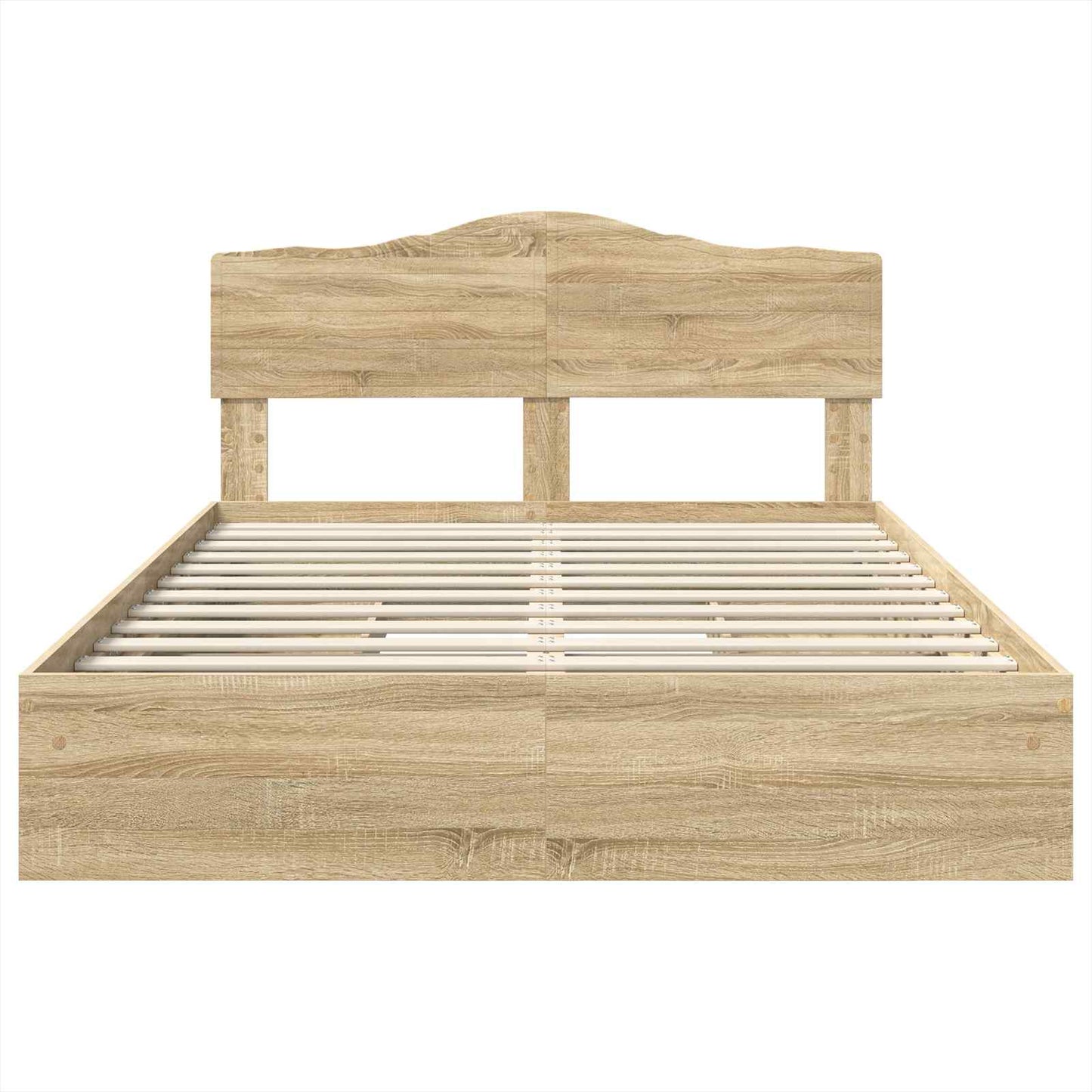 vidaXL Κρεβάτι Αποθήκης Δρύς Sonoma 160 x 200 cm Επεξεργασμένο ξύλο
