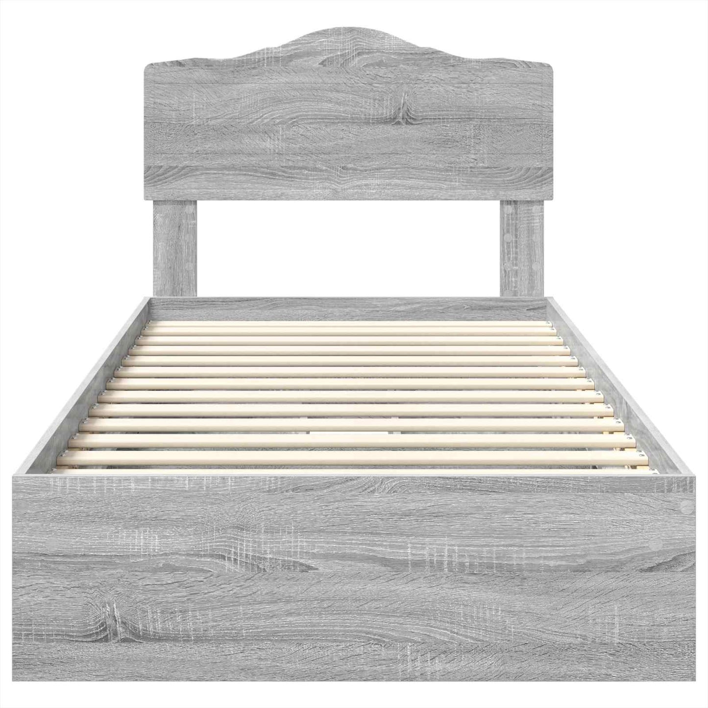 vidaXL Κρεβάτι Αποθήκης Γκρίζο Σονομα 100 x 200 cm Επεξεργασμένο ξύλο