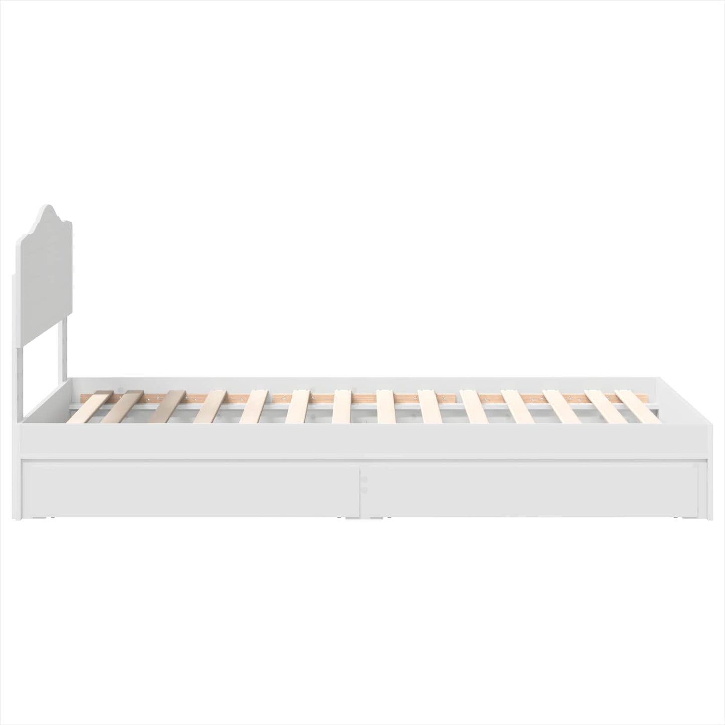 vidaXL Κρεβάτι Αποθήκης Λευκό 90 x 200 cm Επεξεργασμένο ξύλο