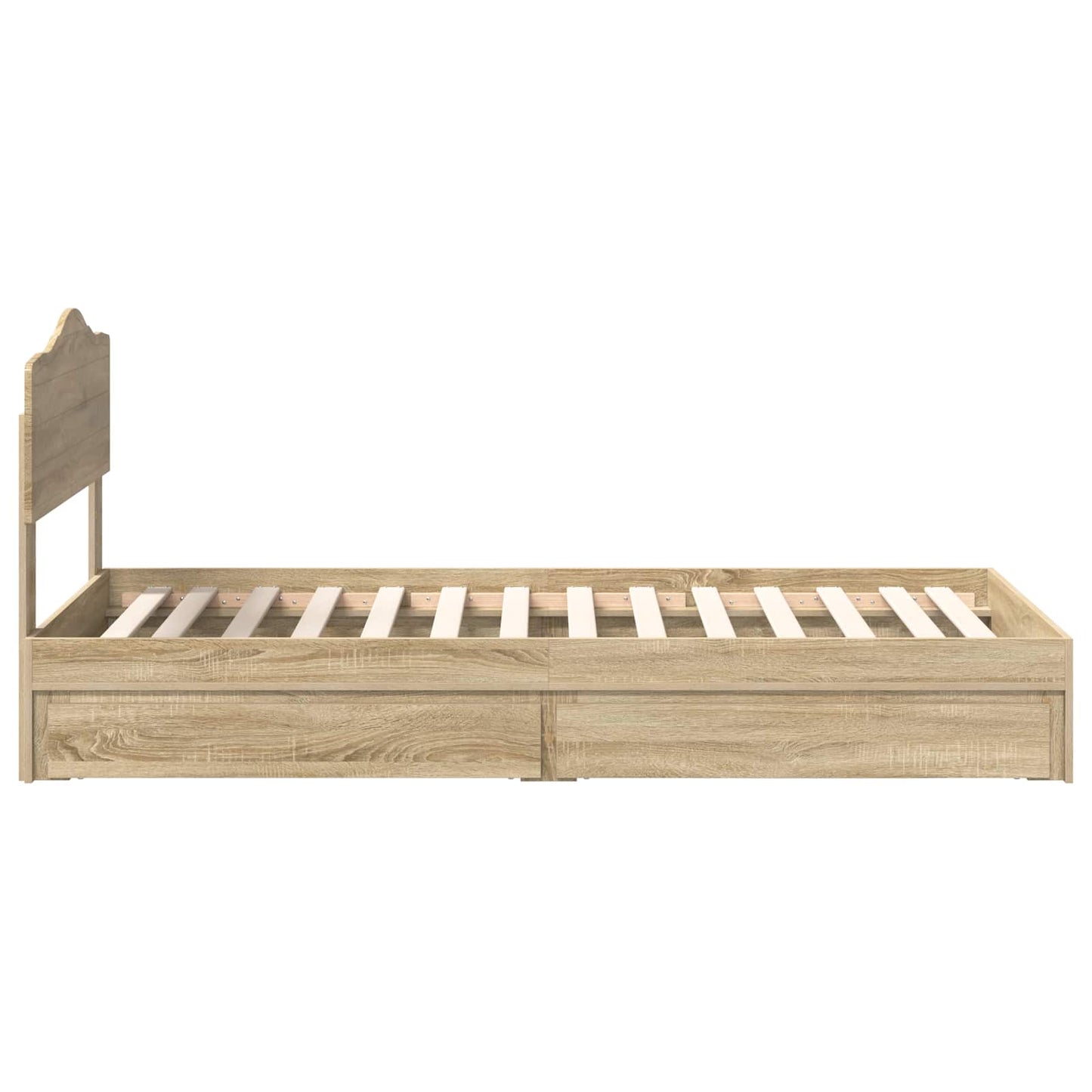vidaXL Κρεβάτι Αποθήκης Δρύς Sonoma 90 x 190 cm Επεξεργασμένο ξύλο