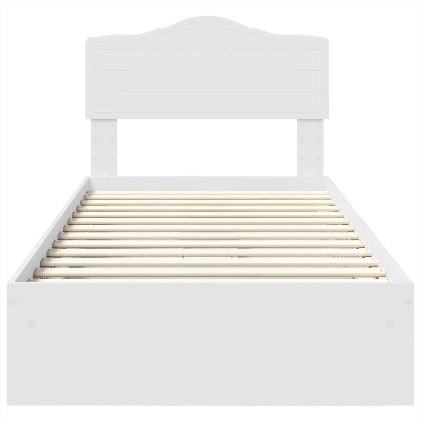 vidaXL Κρεβάτι Αποθήκης Λευκό 70 x 190 cm Επεξεργασμένο ξύλο