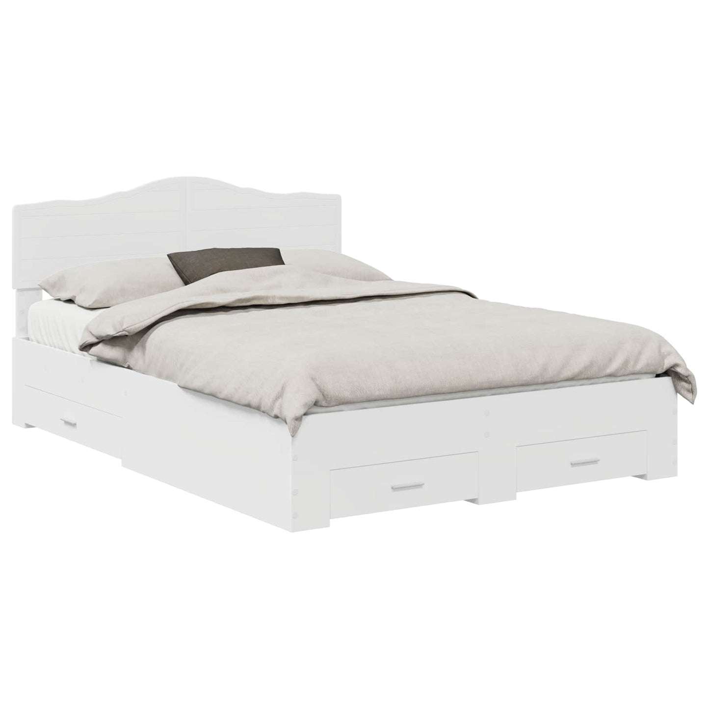 vidaXL Σκελετός Κρεβατιού Λευκό 160 x 200 cm Επεξεργασμένο ξύλο