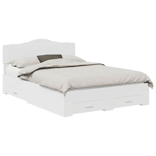 vidaXL Σκελετός Κρεβατιού Λευκό 160 x 200 cm Επεξεργασμένο ξύλο