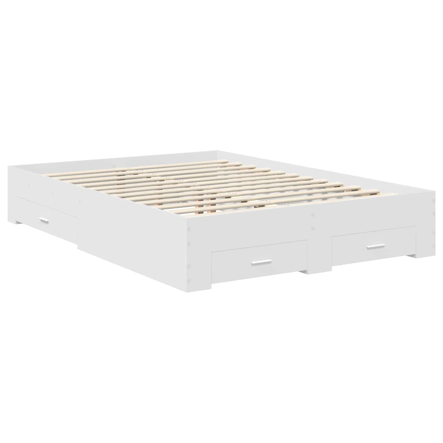 vidaXL Σκελετός Κρεβατιού Λευκό 160 x 200 cm Επεξεργασμένο ξύλο