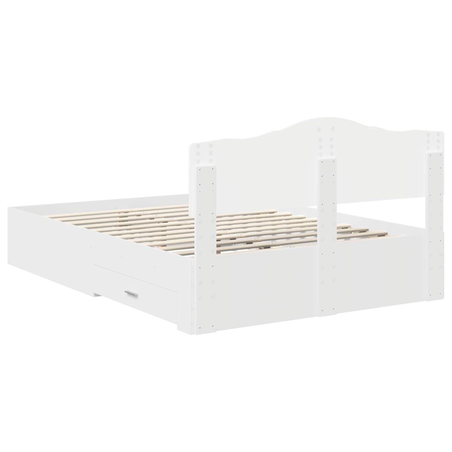 vidaXL Σκελετός Κρεβατιού Λευκό 160 x 200 cm Επεξεργασμένο ξύλο