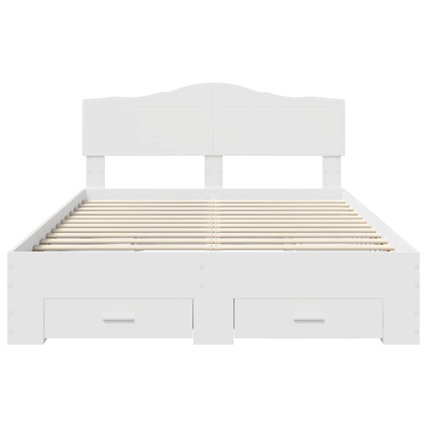 vidaXL Σκελετός Κρεβατιού Λευκό 160 x 200 cm Επεξεργασμένο ξύλο