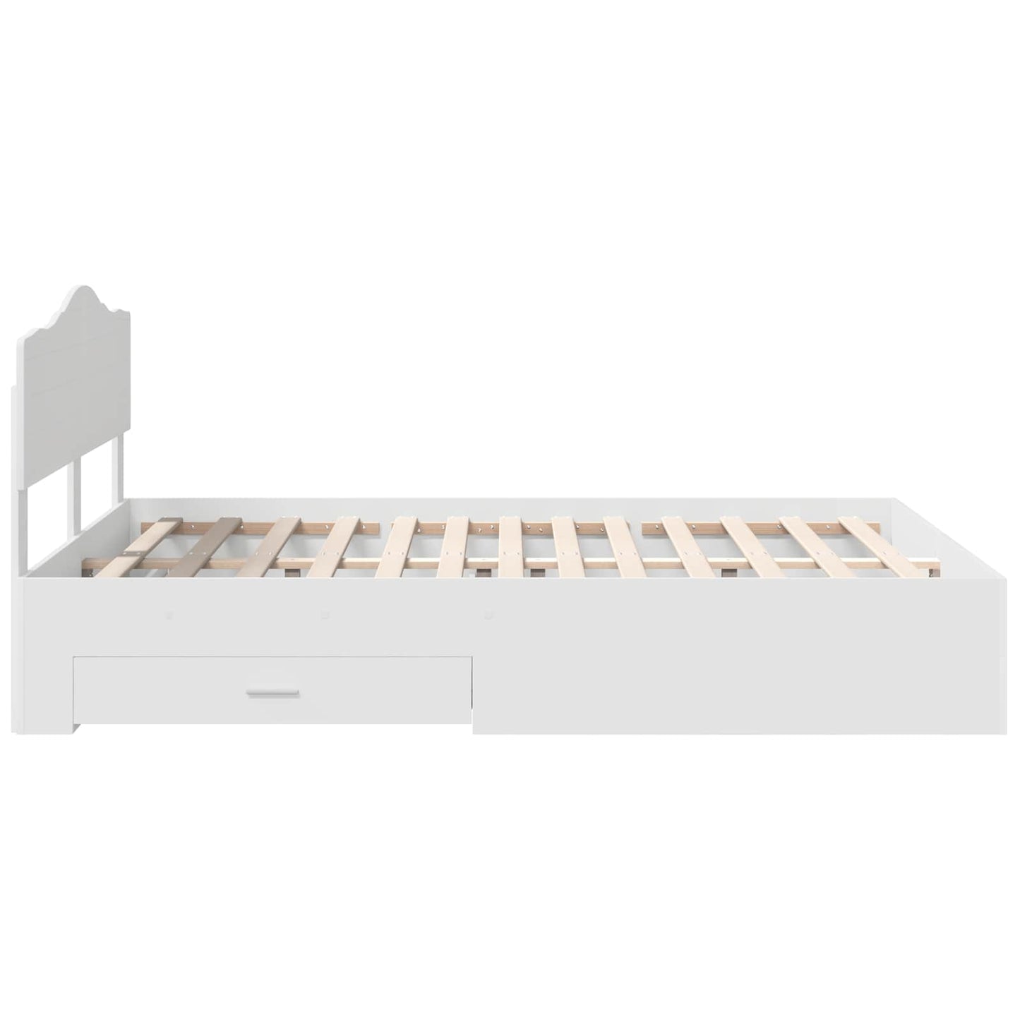 vidaXL Σκελετός Κρεβατιού Λευκό 160 x 200 cm Επεξεργασμένο ξύλο