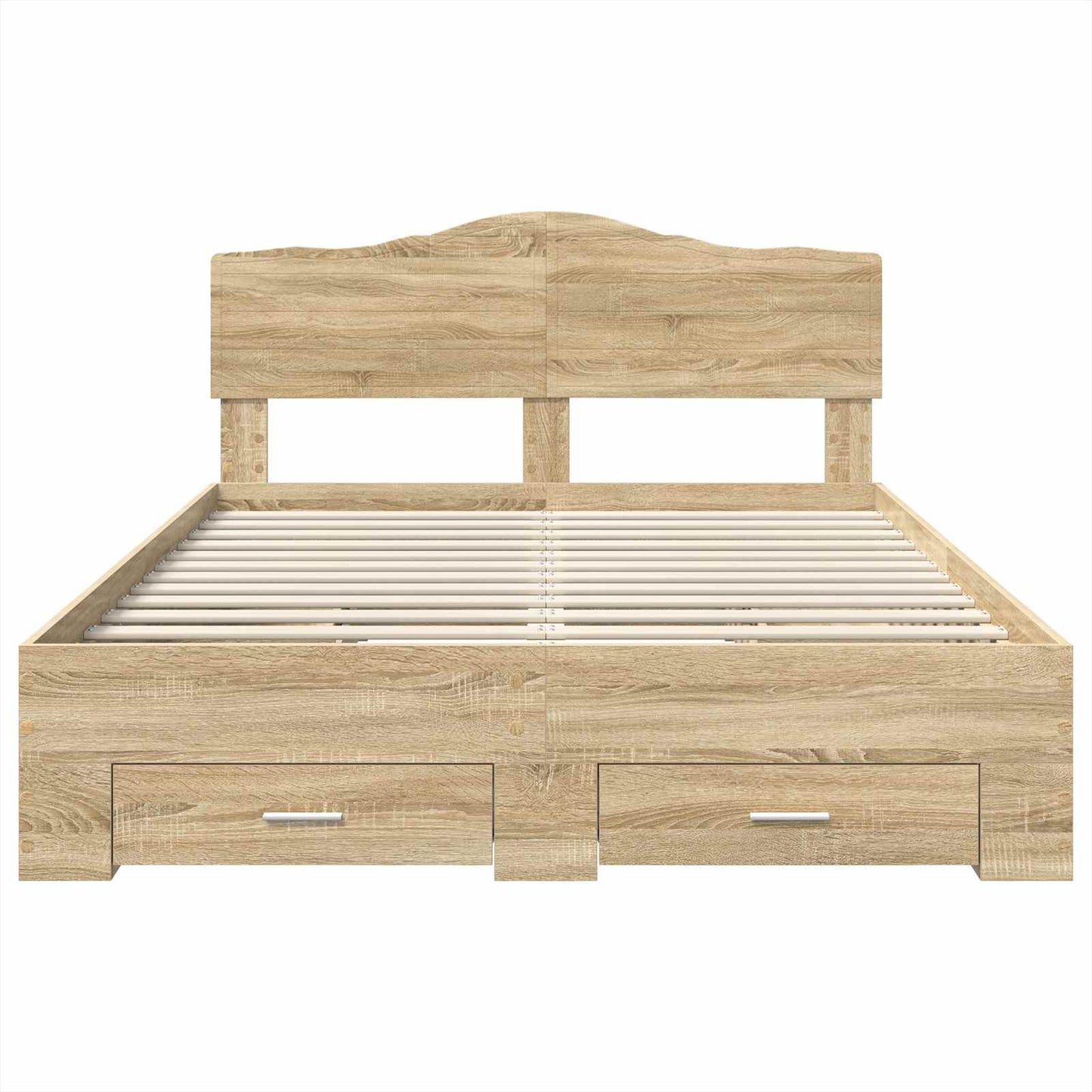 vidaXL Σκελετός Κρεβατιού Δρύς Sonoma 140 x 190 cm Επεξεργασμένο ξύλο