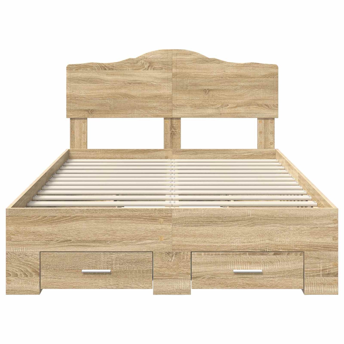 vidaXL Σκελετός Κρεβατιού Δρύς Sonoma 120 x 200 cm Επεξεργασμένο ξύλο