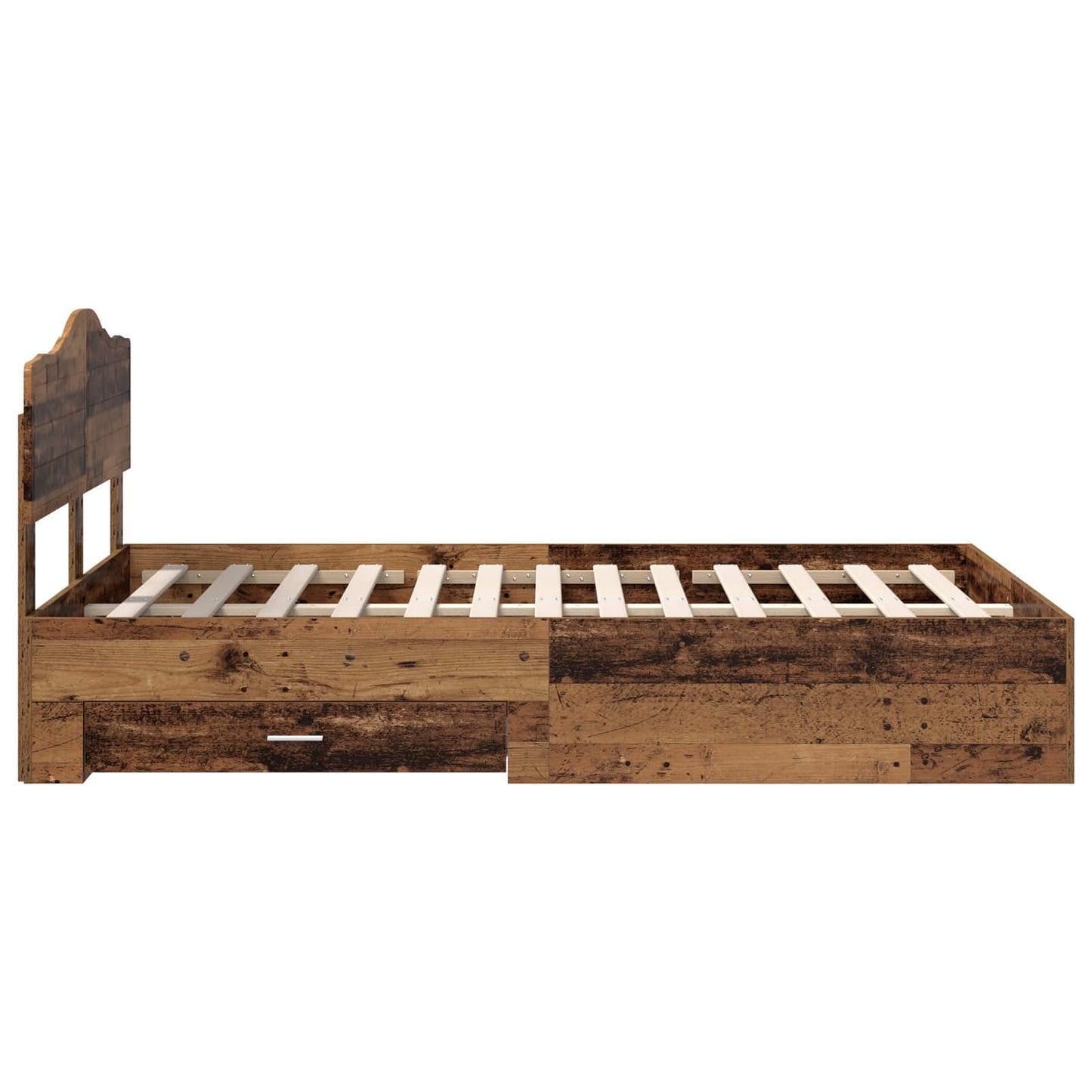 vidaXL Σκελετός Κρεβατιού Παλιό ξύλο 120 x 190 cm Επεξεργασμένο ξύλο