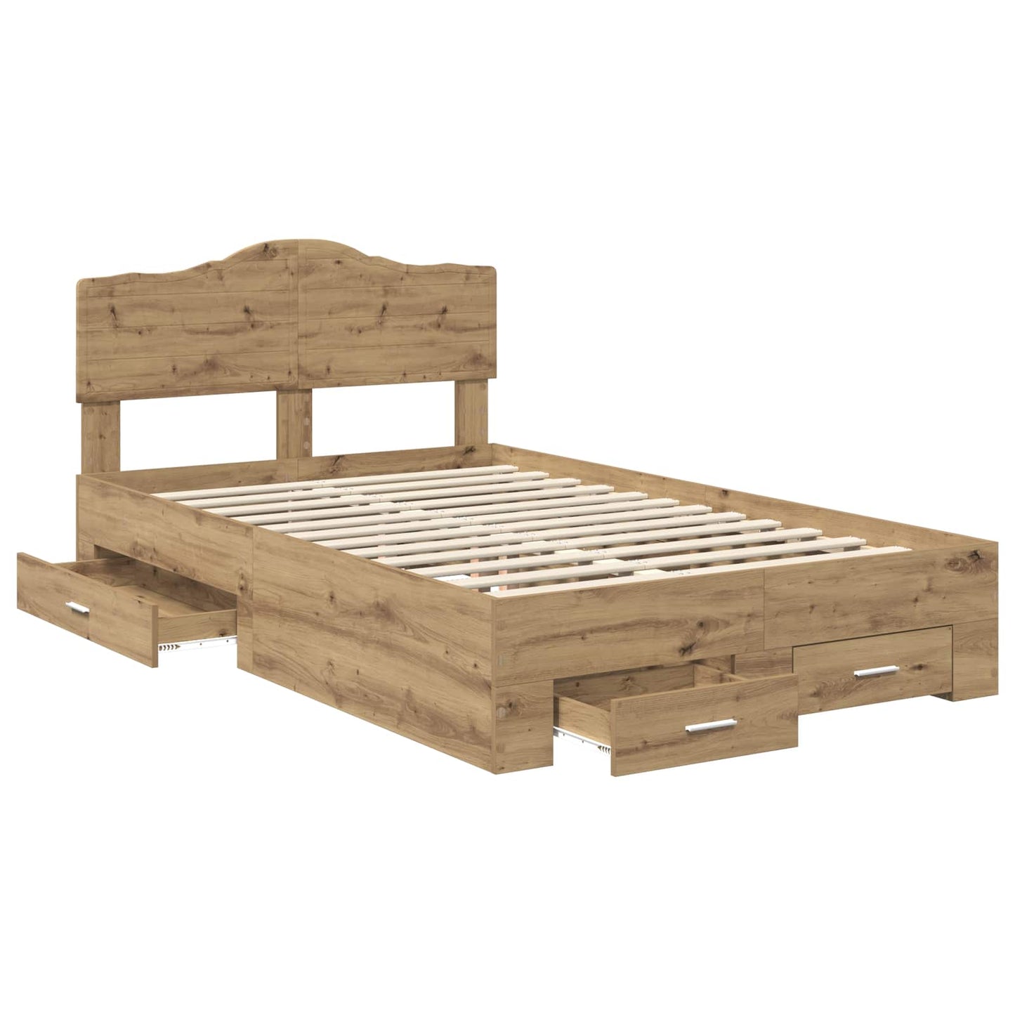 vidaXL Σκελετός Κρεβατιού Artisan Oak 120 x 190 cm Επεξεργασμένο ξύλο