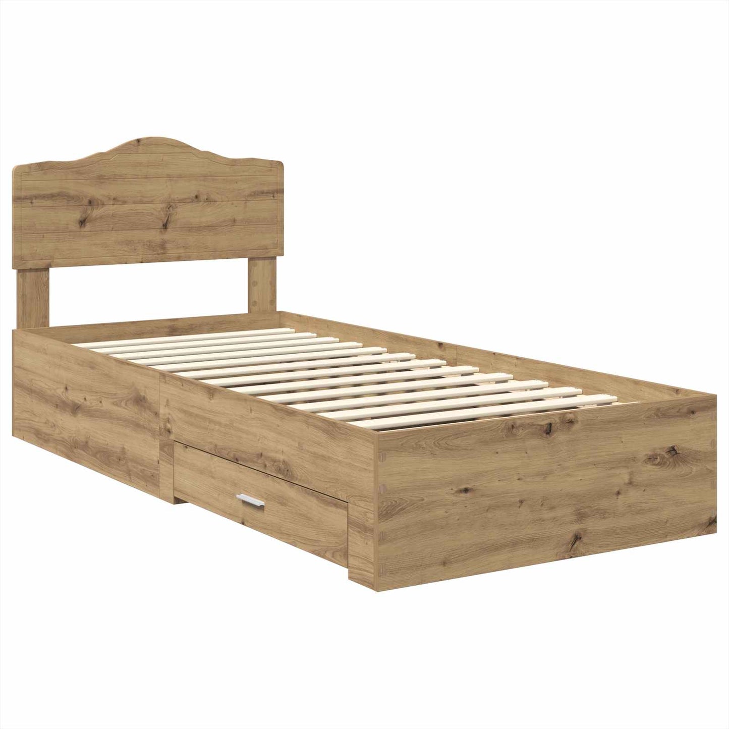 vidaXL Σκελετός Κρεβατιού Artisan Oak 90 x 190 cm Επεξεργασμένο ξύλο