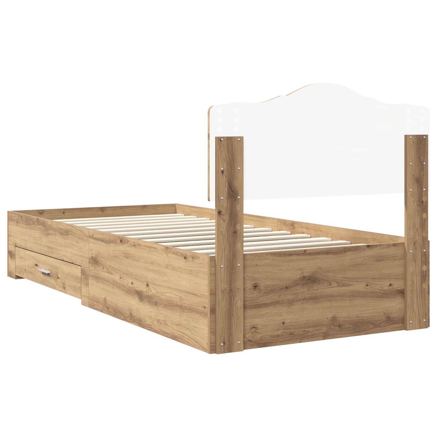 vidaXL Σκελετός Κρεβατιού Artisan Oak 90 x 190 cm Επεξεργασμένο ξύλο