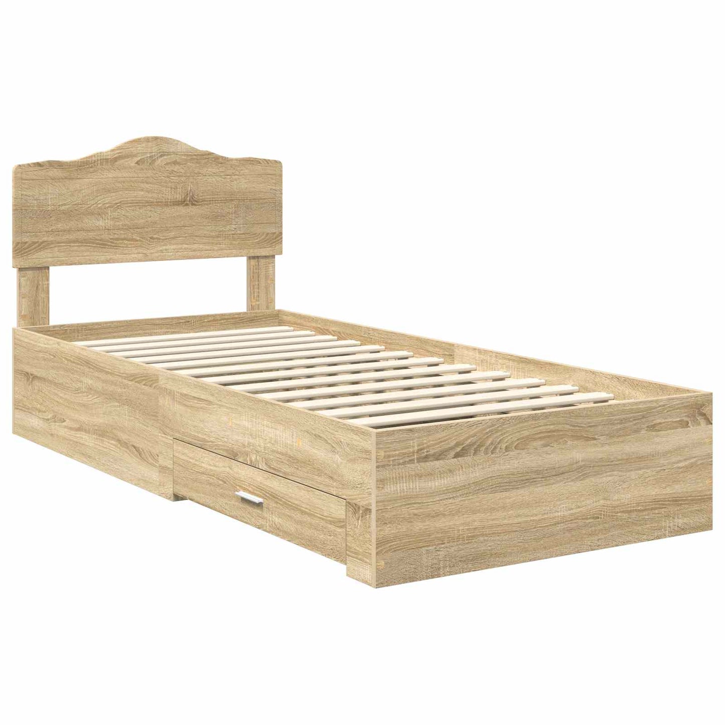 vidaXL Σκελετός Κρεβατιού Δρύς Sonoma 70 x 190 cm Επεξεργασμένο ξύλο