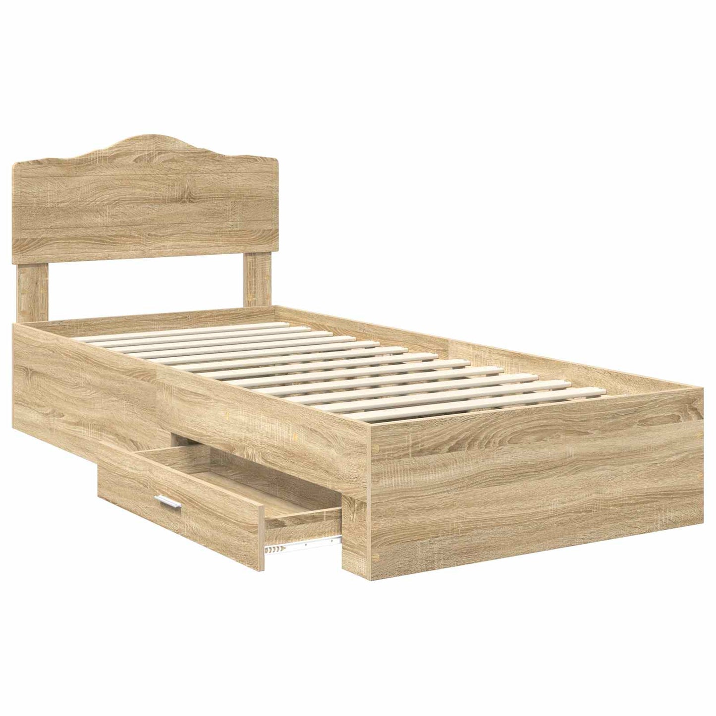 vidaXL Σκελετός Κρεβατιού Δρύς Sonoma 70 x 190 cm Επεξεργασμένο ξύλο