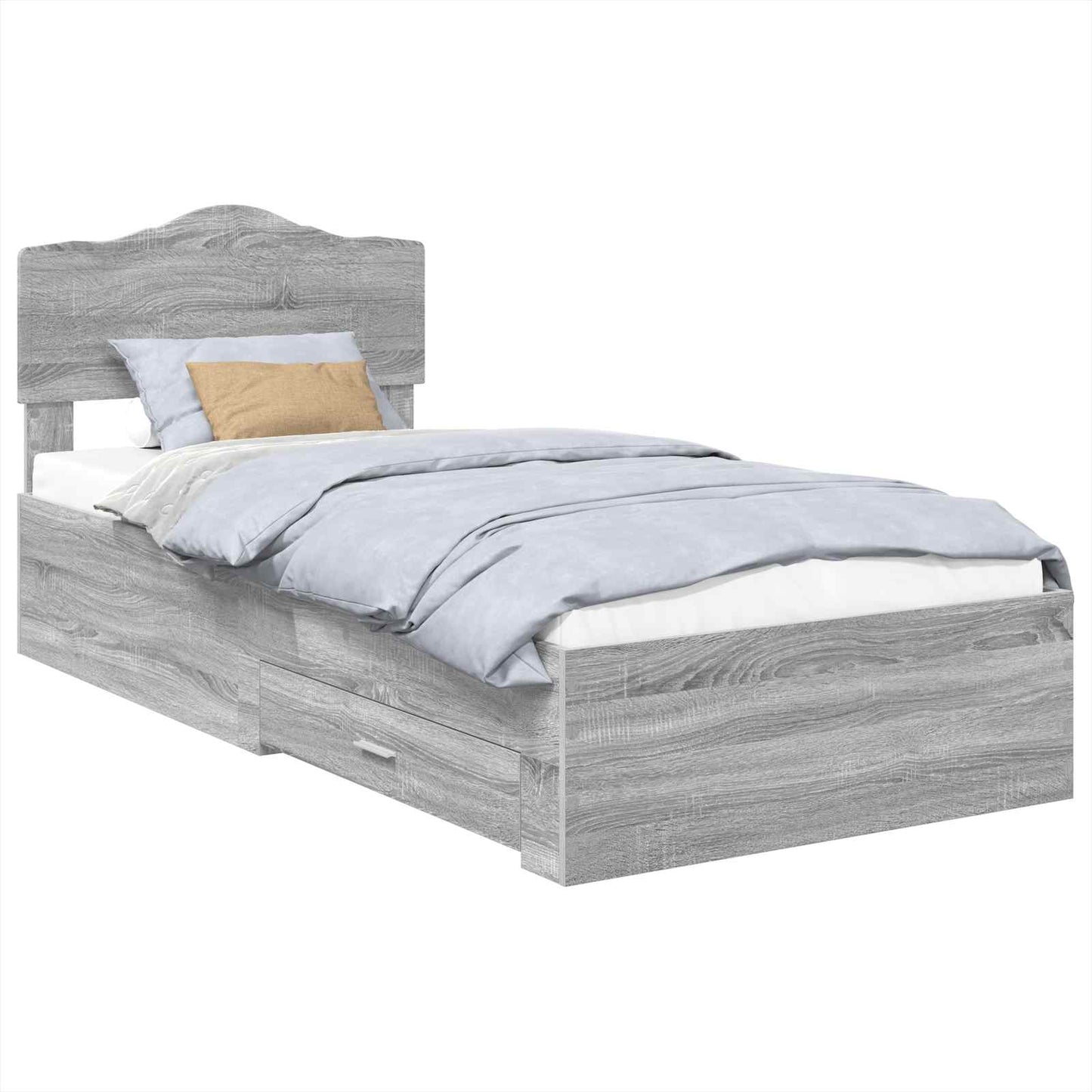 vidaXL Σκελετός Κρεβατιού Γκρίζο Σονομα 70 x 190 cm Επεξεργασμένο ξύλο