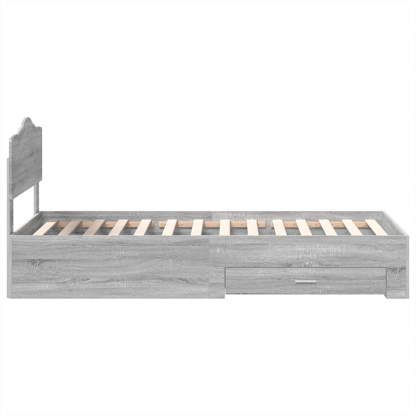 vidaXL Σκελετός Κρεβατιού Γκρίζο Σονομα 70 x 190 cm Επεξεργασμένο ξύλο