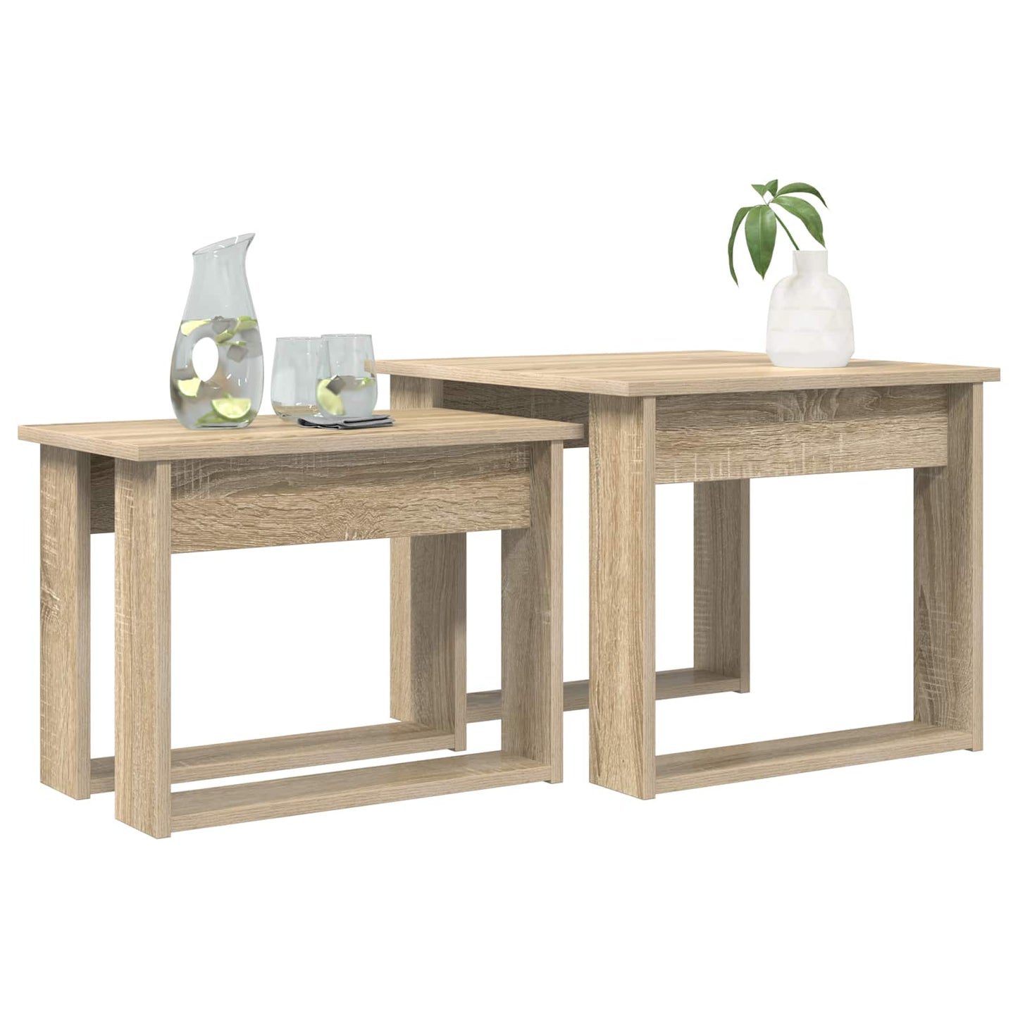vidaXL Σετ Τραπεζιού Για Καφέ 2 τμχ. Δρύς Sonoma 50 x 52 x 42 εκ