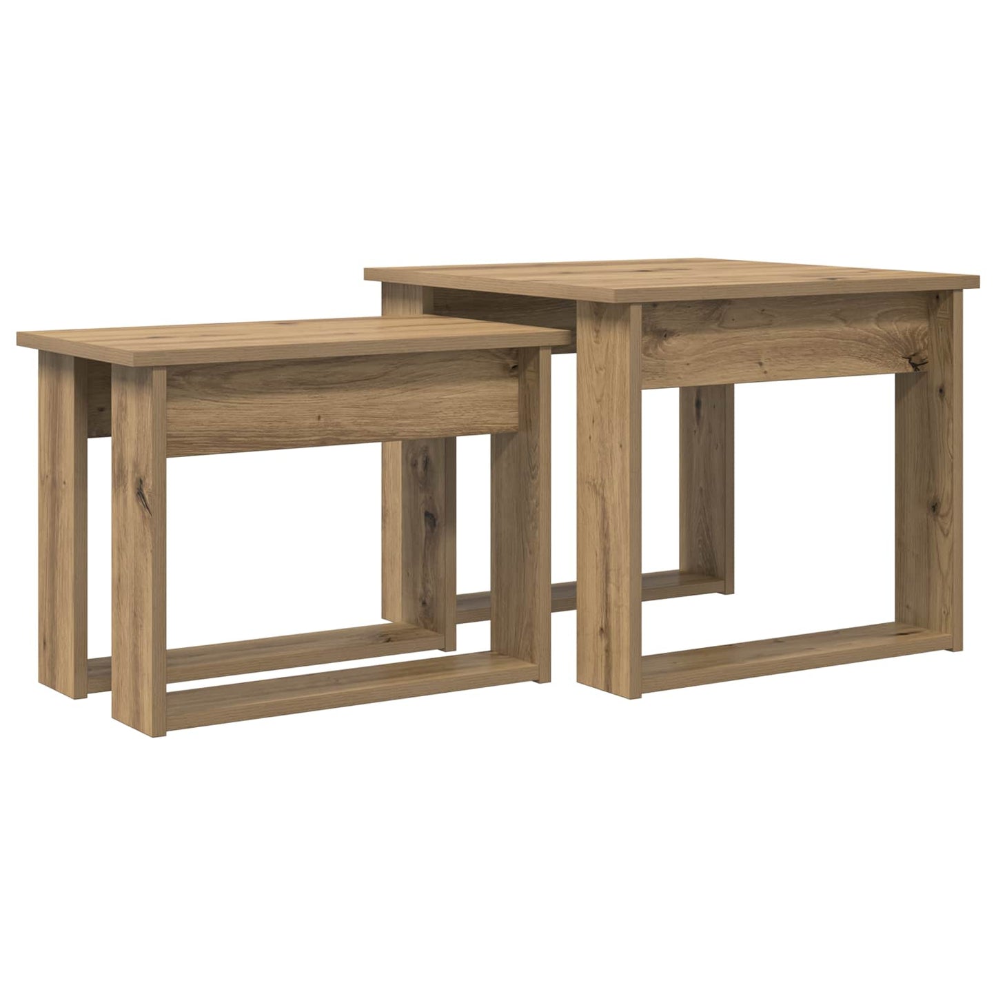 vidaXL Σετ Τραπεζιού Για Καφέ 2 τμχ. Artisan Oak 50 x 52 x 42 εκ
