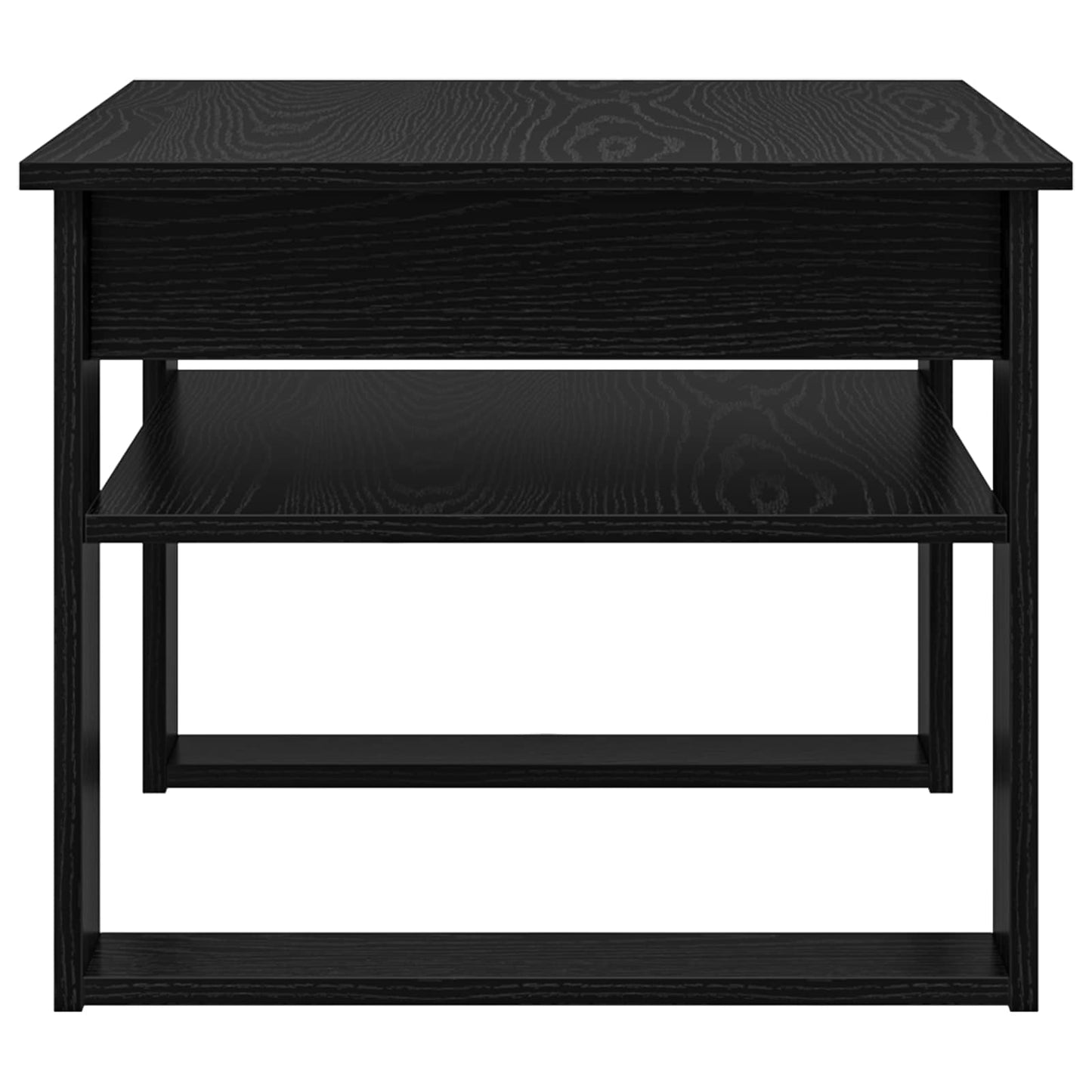 vidaXL Τραπεζάκι σαλονιού με αποθήκευση Μαύρη Οξυά 64 x 54 x 44 εκ