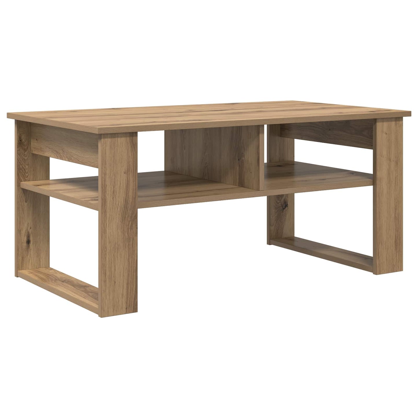 vidaXL Τραπεζάκι σαλονιού με αποθήκευση Artisan Oak 96 x 54 x 44 εκ