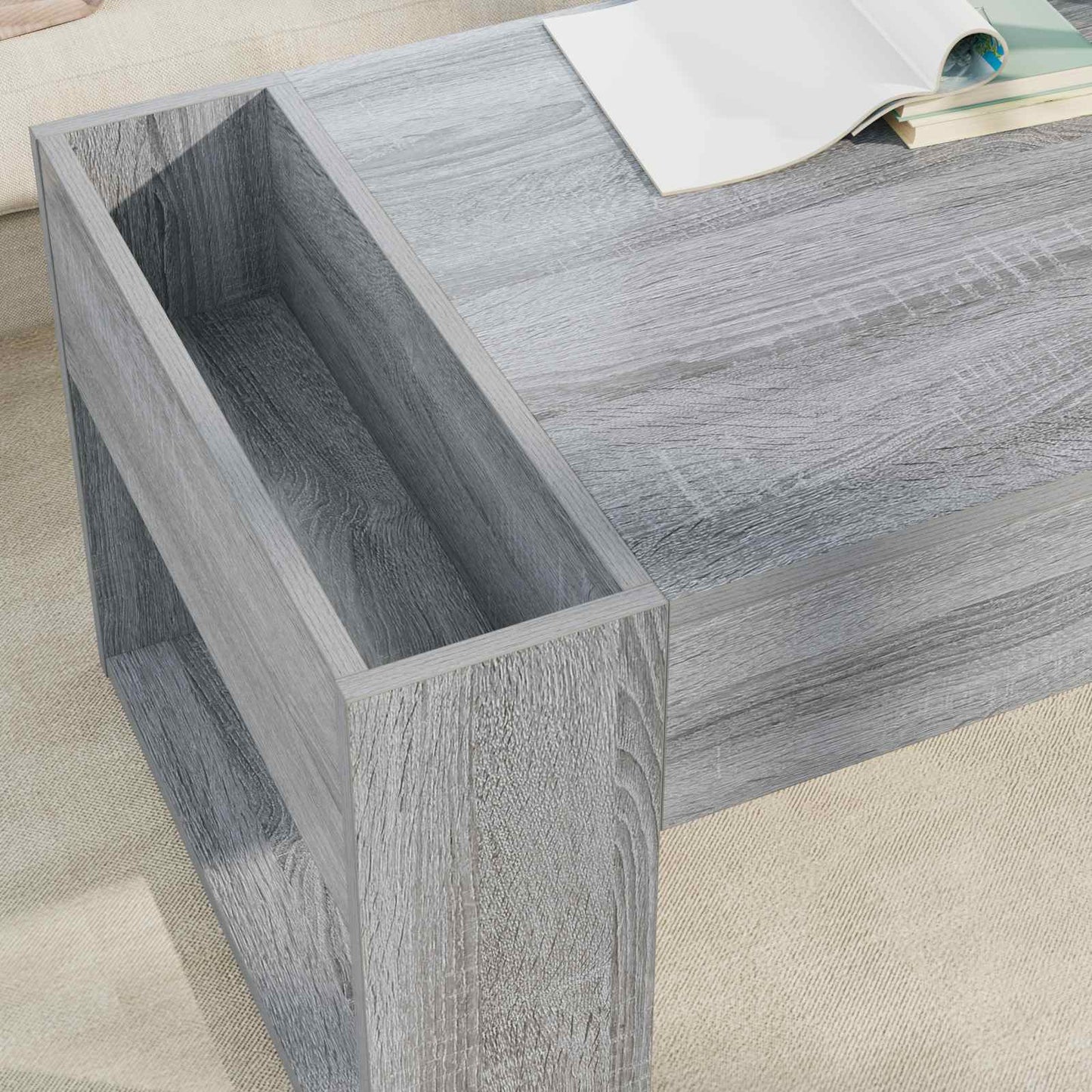 vidaXL Τραπεζάκι σαλονιού Γκρίζο Σονομα 110 x 50 x 41 εκ