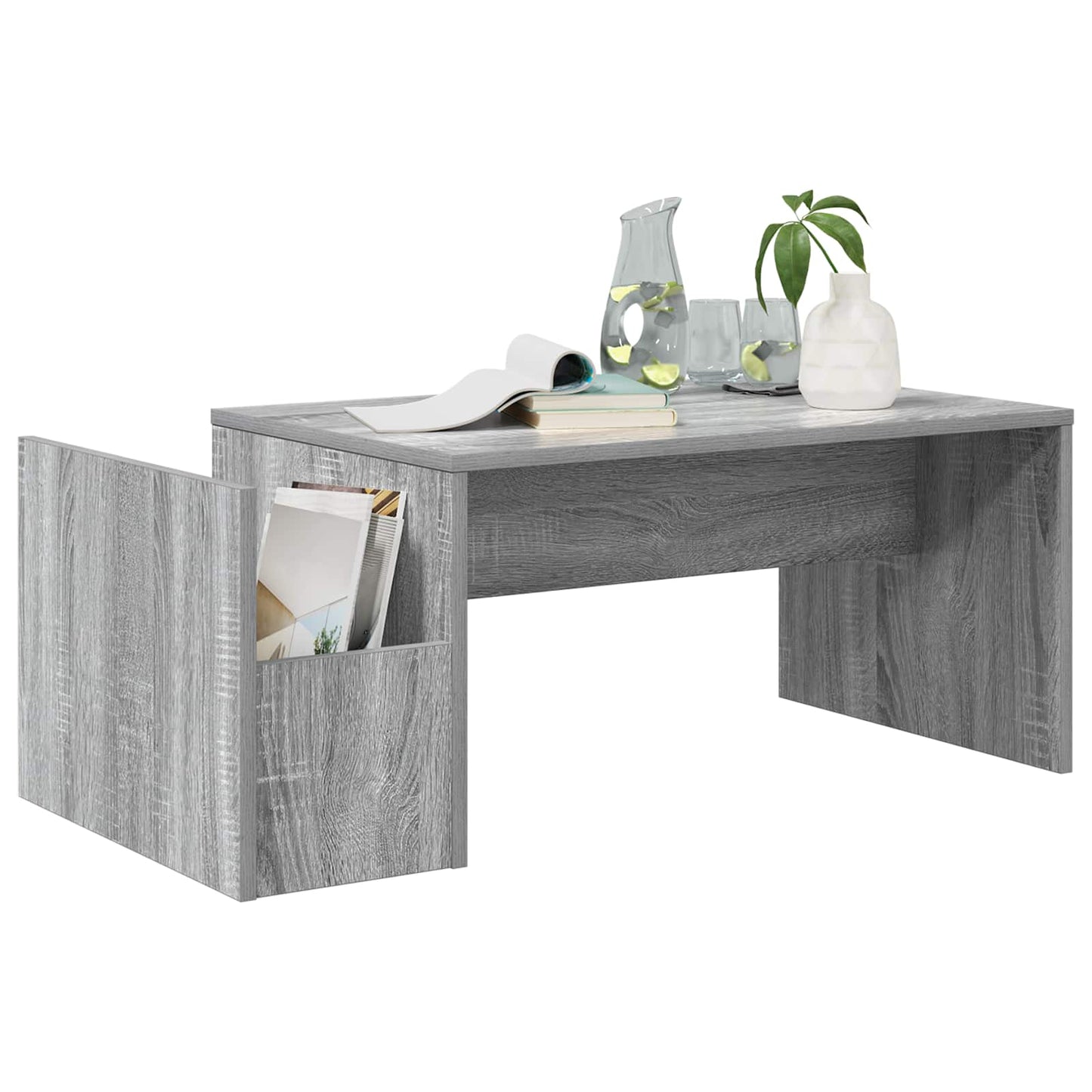 vidaXL Τραπεζάκι σαλονιού Γκρίζο Σονομα 90 x 45 x 35 cm