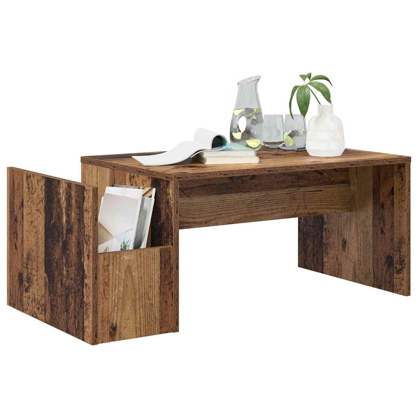 vidaXL Τραπεζάκι σαλονιού Παλιό ξύλο 90 x 45 x 35 cm