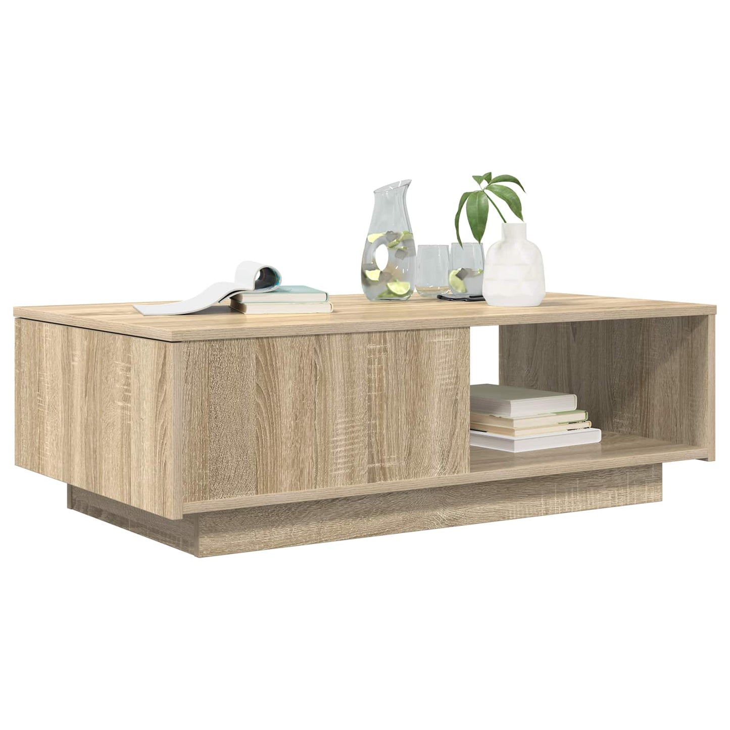vidaXL Τραπεζάκι σαλονιού με συρτάρι Δρύς Sonoma 95 x 55 x 31 εκ