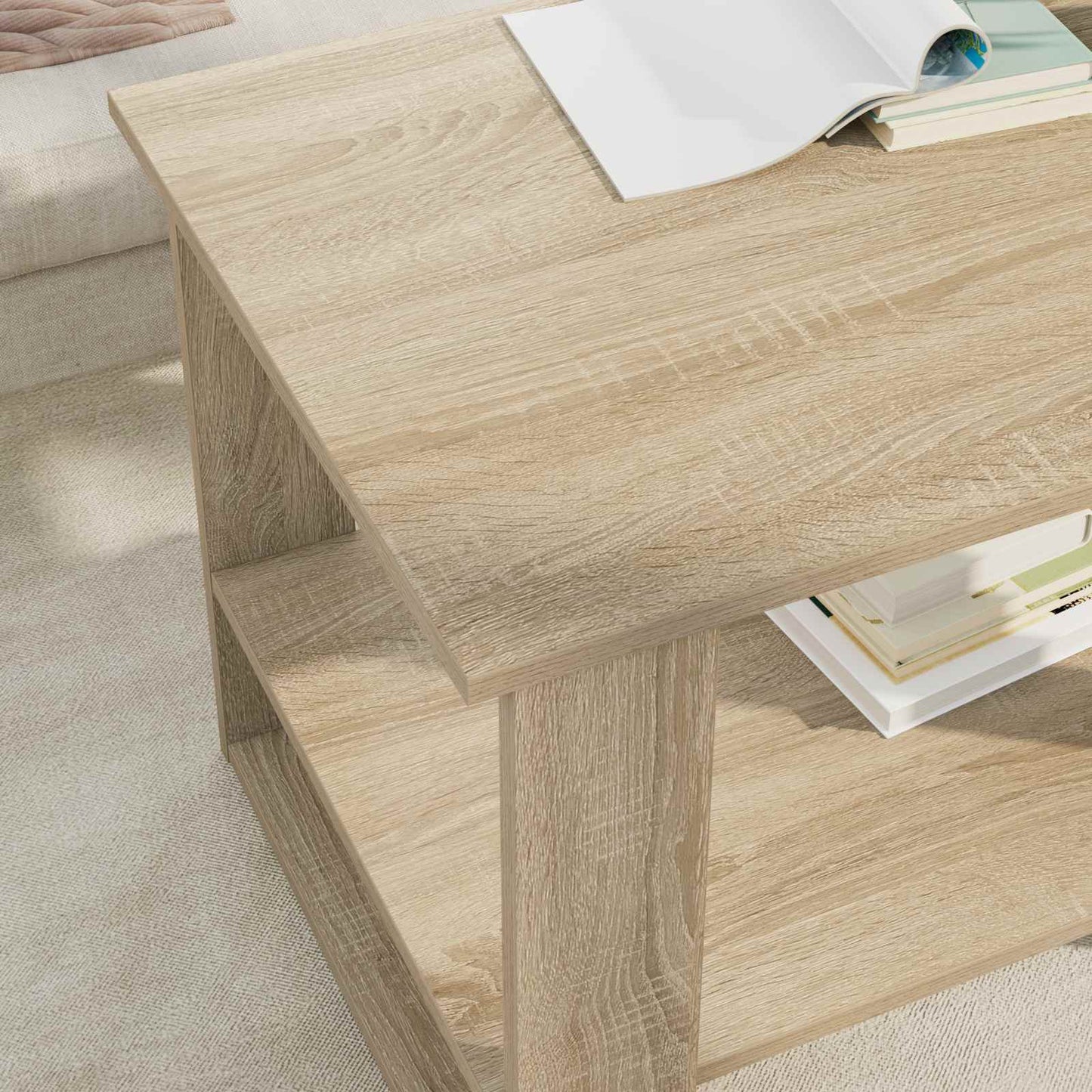 vidaXL Τραπεζάκι σαλονιού Δρύς Sonoma 72 x 50 x 50 εκ.