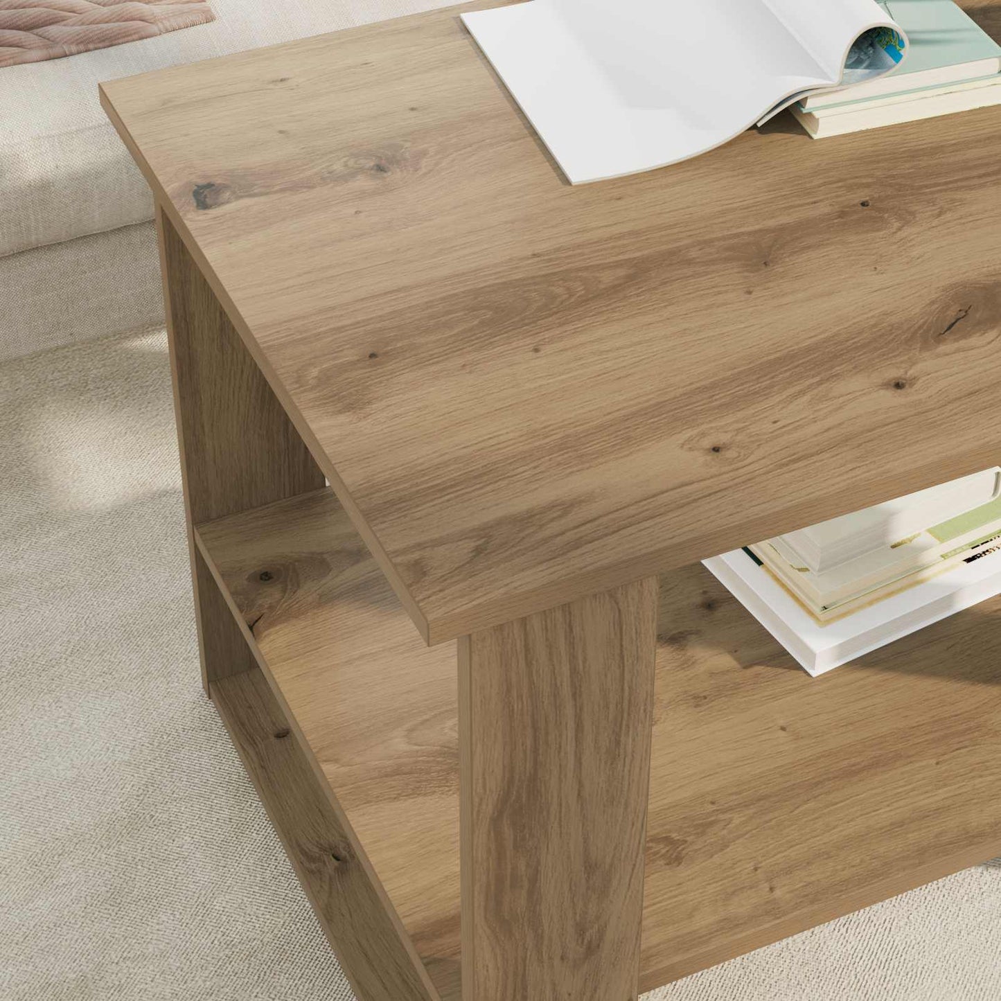 vidaXL Τραπεζάκι σαλονιού Artisan Oak 72 x 50 x 50 εκ.