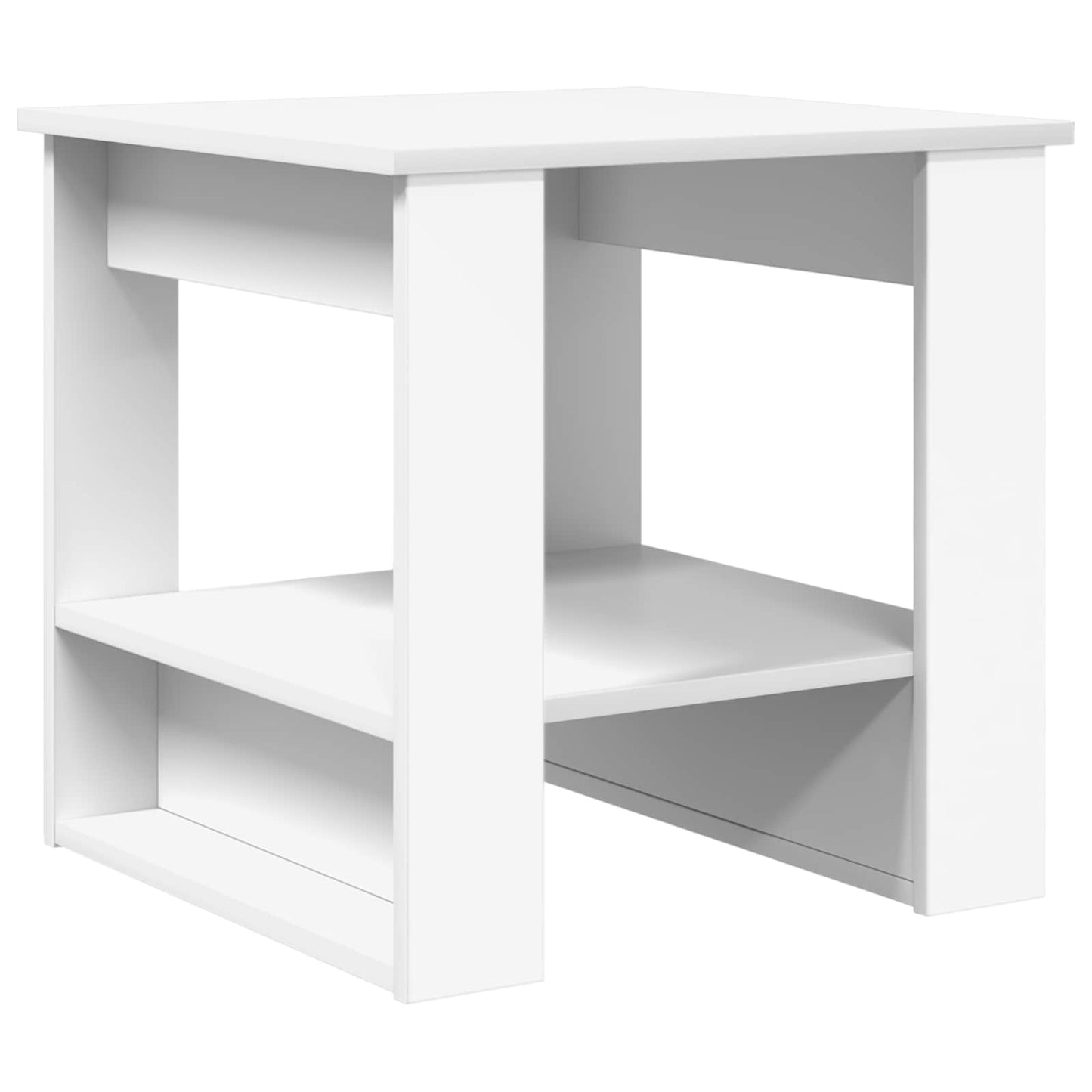 vidaXL Τραπεζάκι σαλονιού Λευκό 51 x 50 x 50 εκ. Επεξεργασμένο ξύλο