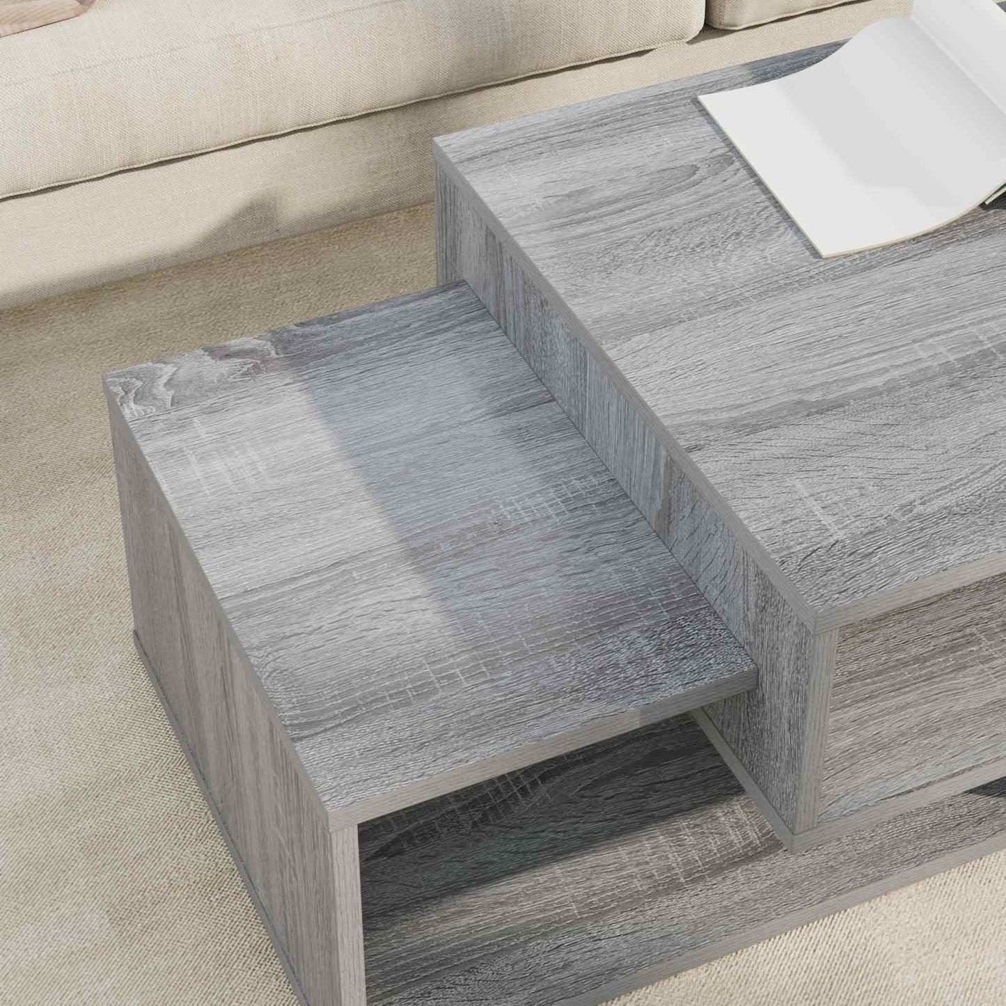vidaXL Τραπεζάκι σαλονιού Γκρίζο Σονομα 105 x 50 x 32,5 εκ