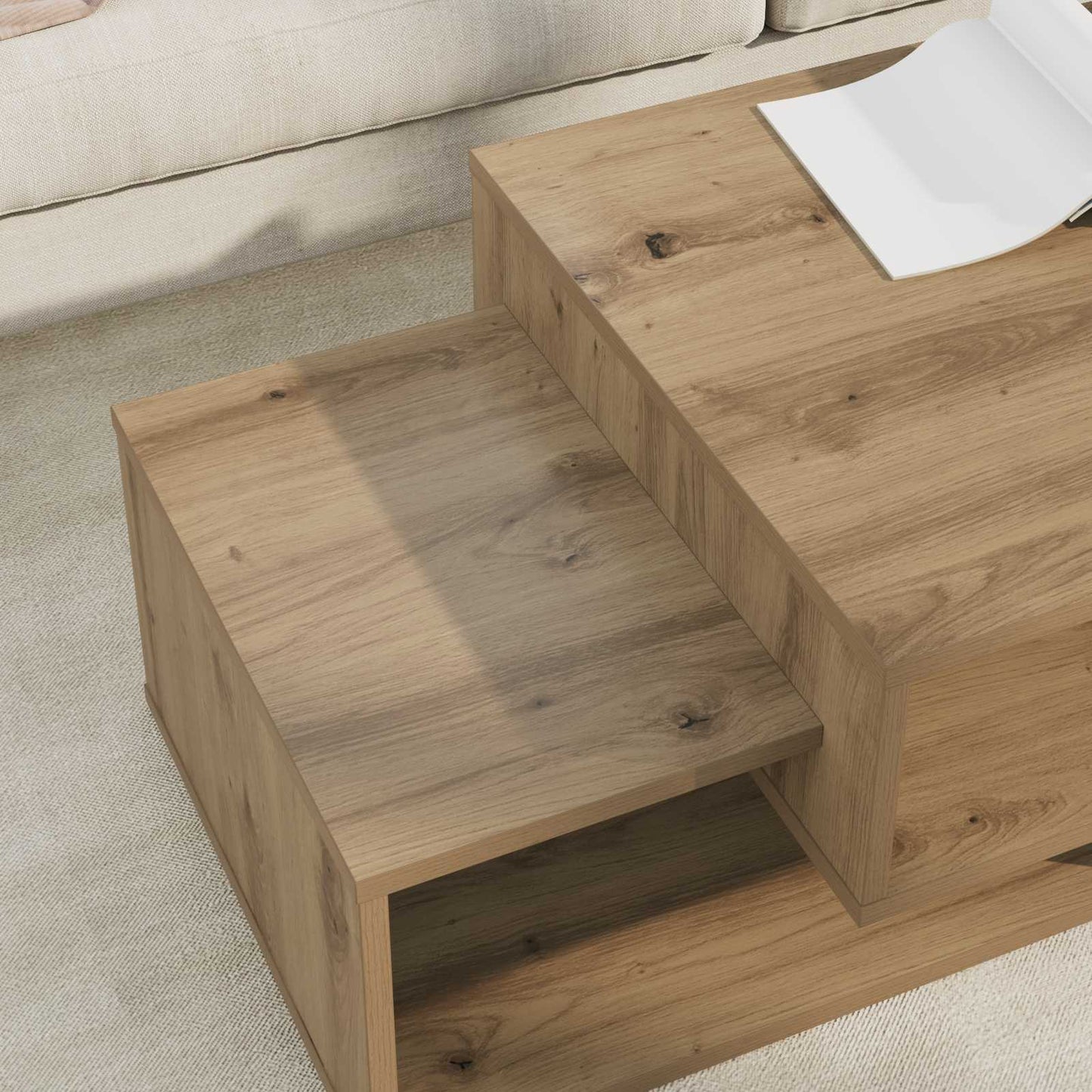 vidaXL Τραπεζάκι σαλονιού Artisan Oak 105 x 50 x 32,5 εκ