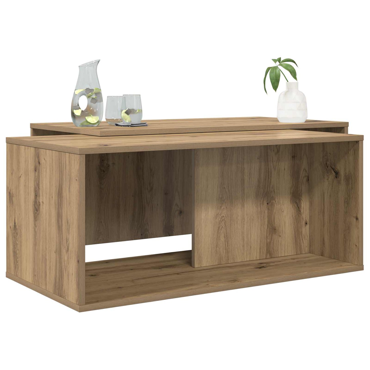vidaXL Σετ Τραπεζιού Για Καφέ 2 pcs Artisan Oak Επεξεργασμένο ξύλο