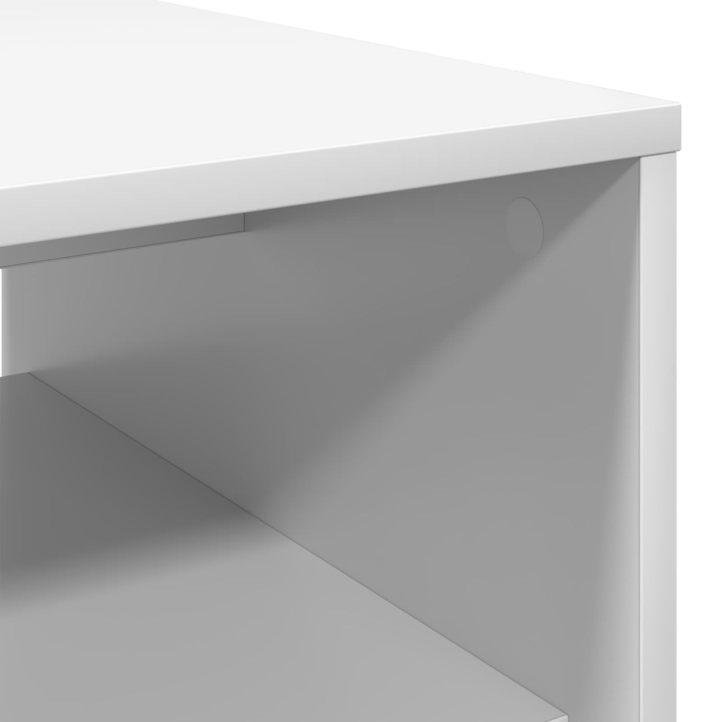 vidaXL Τραπεζάκι σαλονιού Λευκό 80 x 50 x 40 cm Επεξεργασμένο ξύλο
