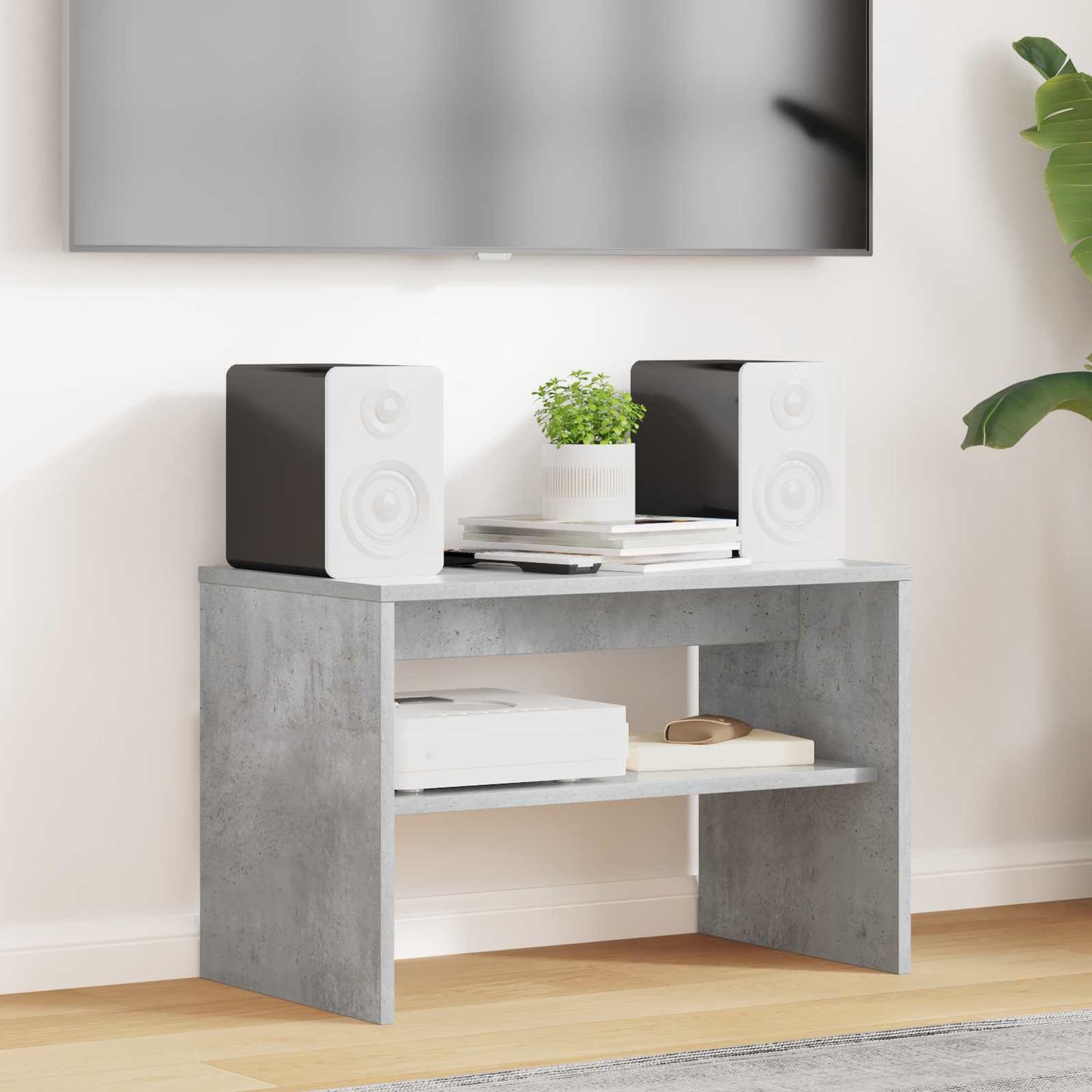 vidaXL Ντουλάπι TV 60 x 35 x 40 εκ. Σκυρόδεμα Γκρι Επεξεργασμένο Ξύλο