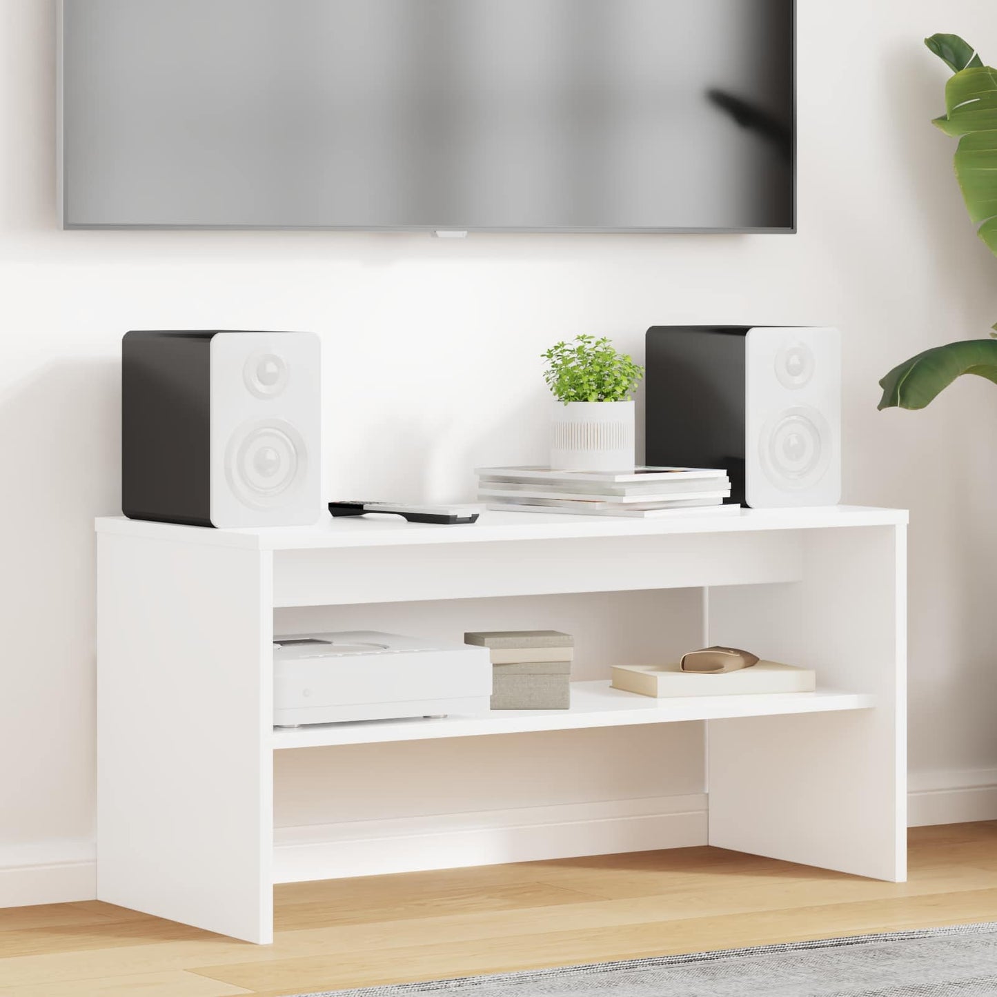 vidaXL Ντουλάπι TV 80 x 35 x 40 εκ Λευκό Επεξεργασμένο Ξύλο